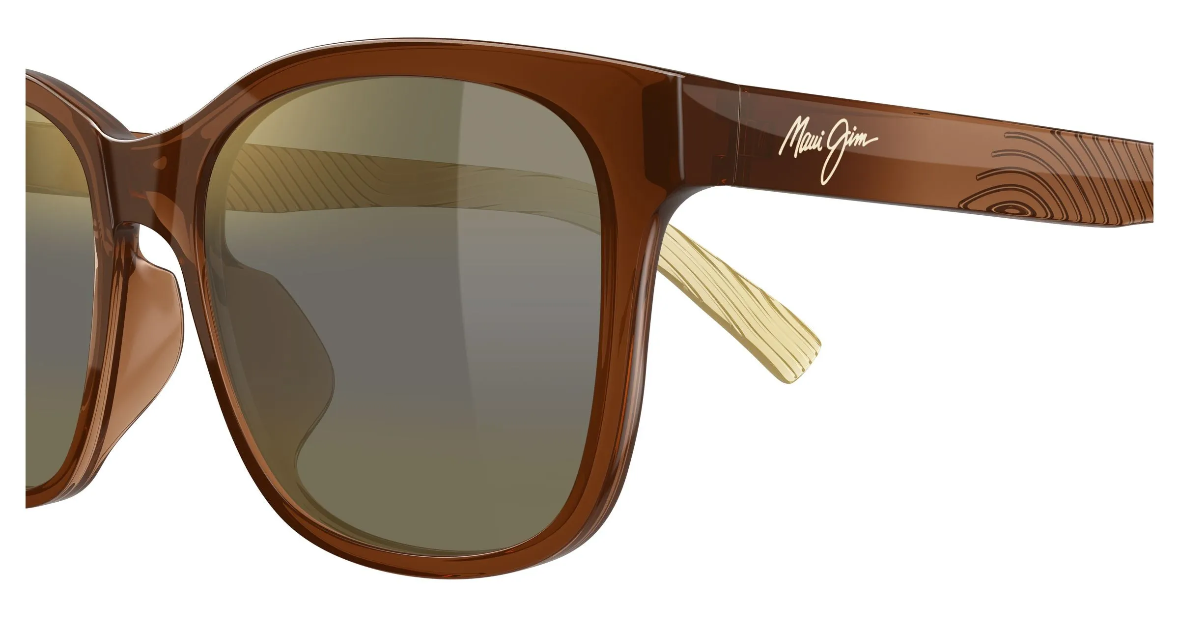 Maui Jim MJ0346SA 003 Occhiali da sole Bio-iniettato Marrone Bronzo Squadrata - immagine 3