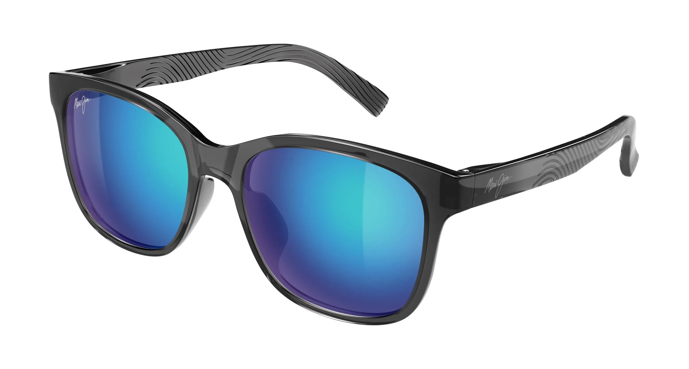 Maui Jim MJ0346SA 002 Occhiali da sole Bio-iniettato Grigio Blu Squadrata - immagine 1