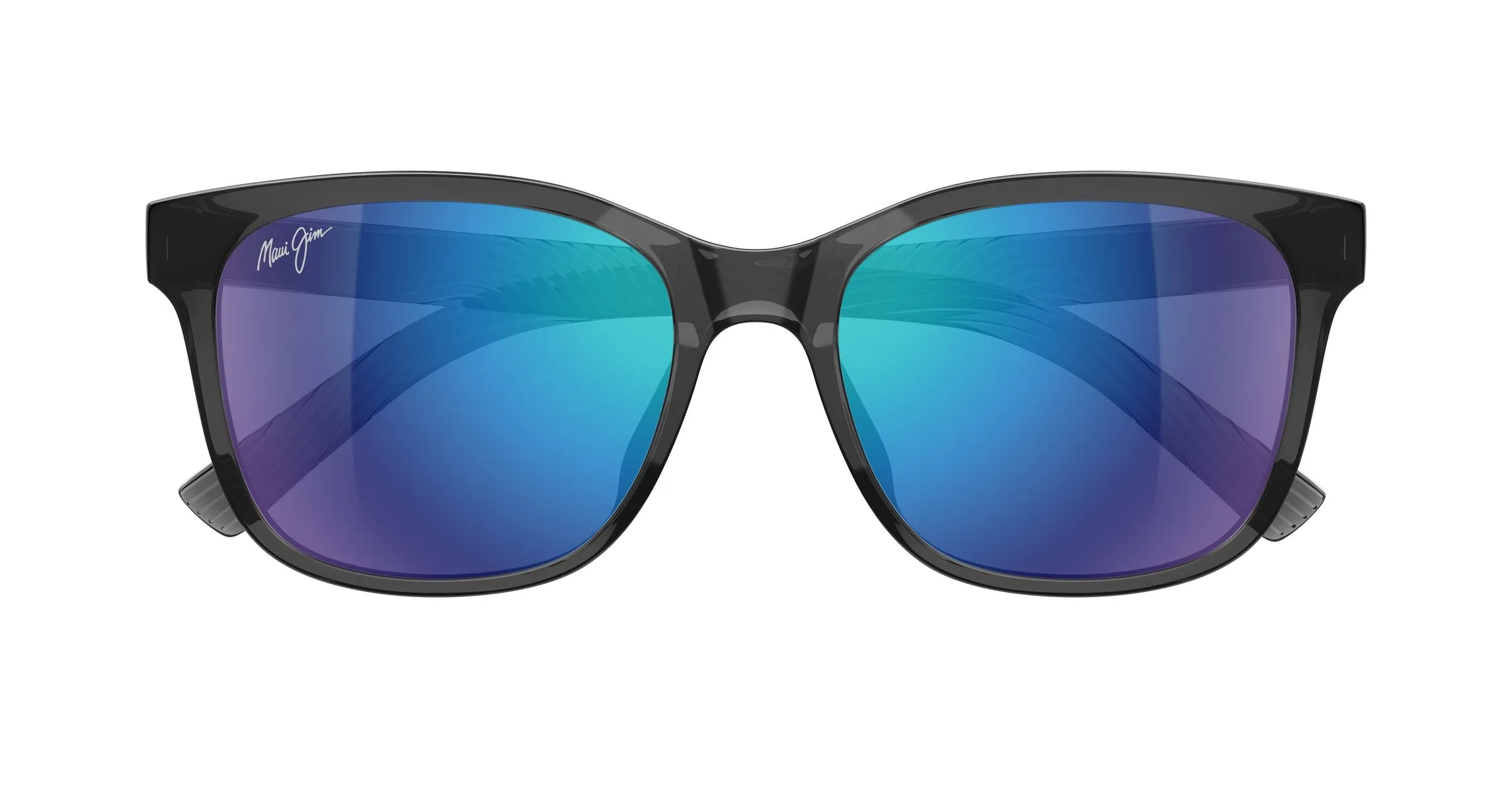 Maui Jim MJ0346SA 002 Occhiali da sole Bio-iniettato Grigio Blu Squadrata - immagine 2
