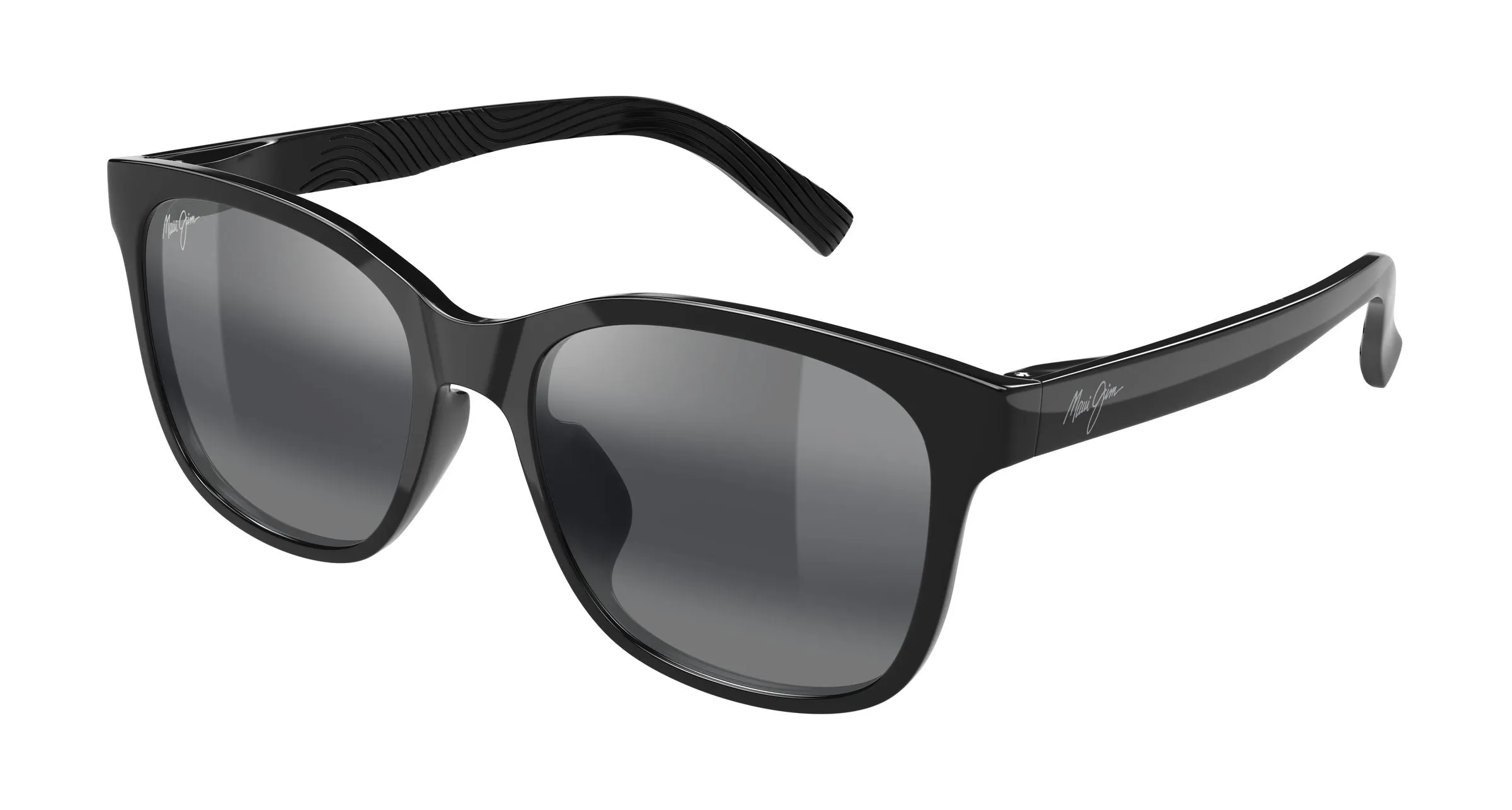 Maui Jim MJ0346SA 001 Occhiali da sole Bio-iniettato Nero Grigio Squadrata - immagine 1