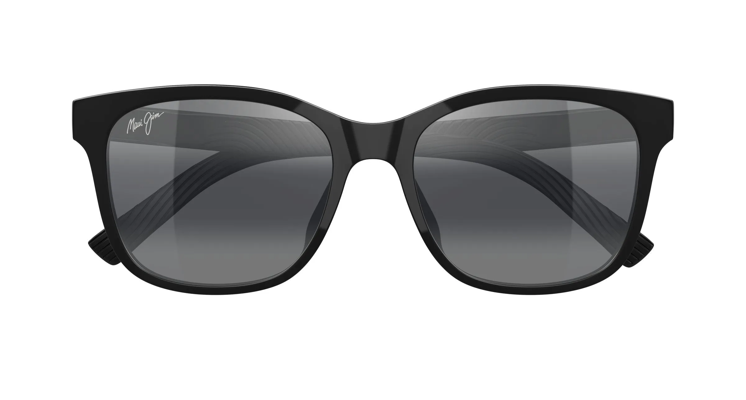 Maui Jim MJ0346SA 001 Occhiali da sole Bio-iniettato Nero Grigio Squadrata - immagine 2