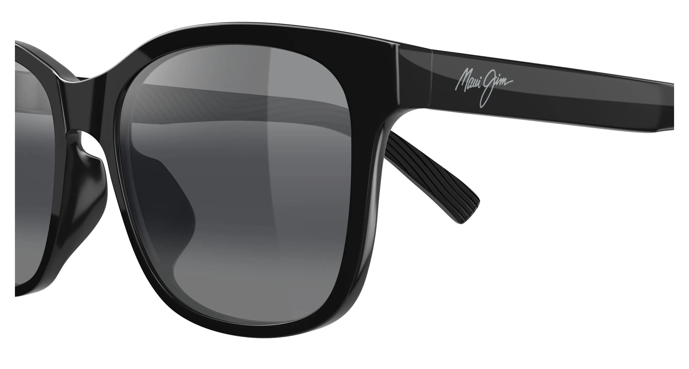 Maui Jim MJ0346SA 001 Occhiali da sole Bio-iniettato Nero Grigio Squadrata - immagine 3