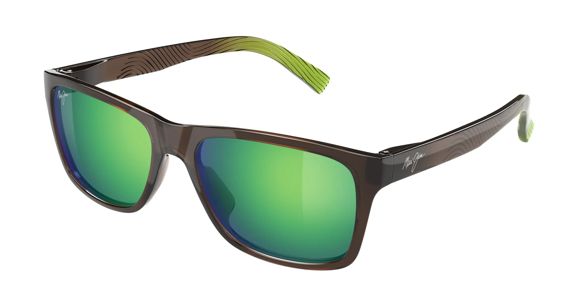 Maui Jim MJ0345S 004 Occhiali da sole Bio-iniettato Grigio Verde Squadrata - immagine 1