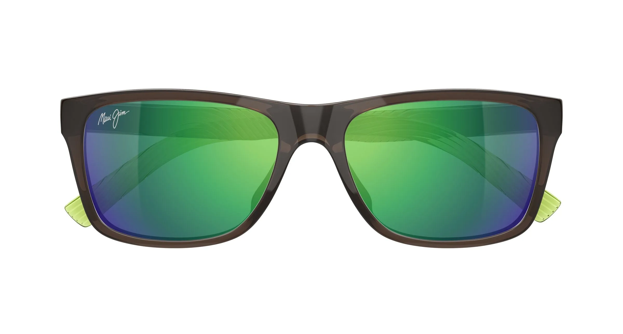 Maui Jim MJ0345S 004 Occhiali da sole Bio-iniettato Grigio Verde Squadrata - immagine 2