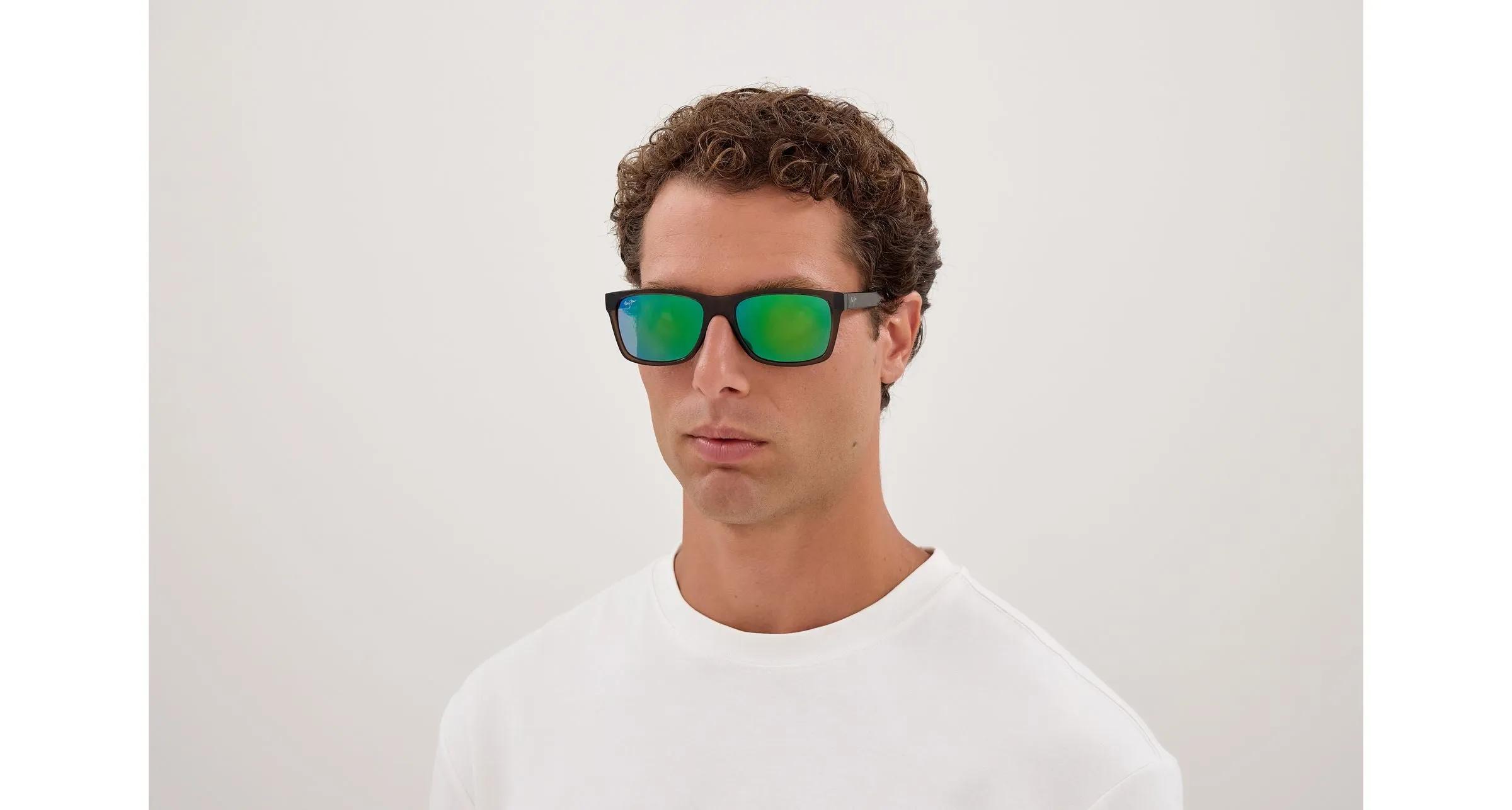 Maui Jim MJ0345S 004 Occhiali da sole Bio-iniettato Grigio Verde Squadrata - immagine 4