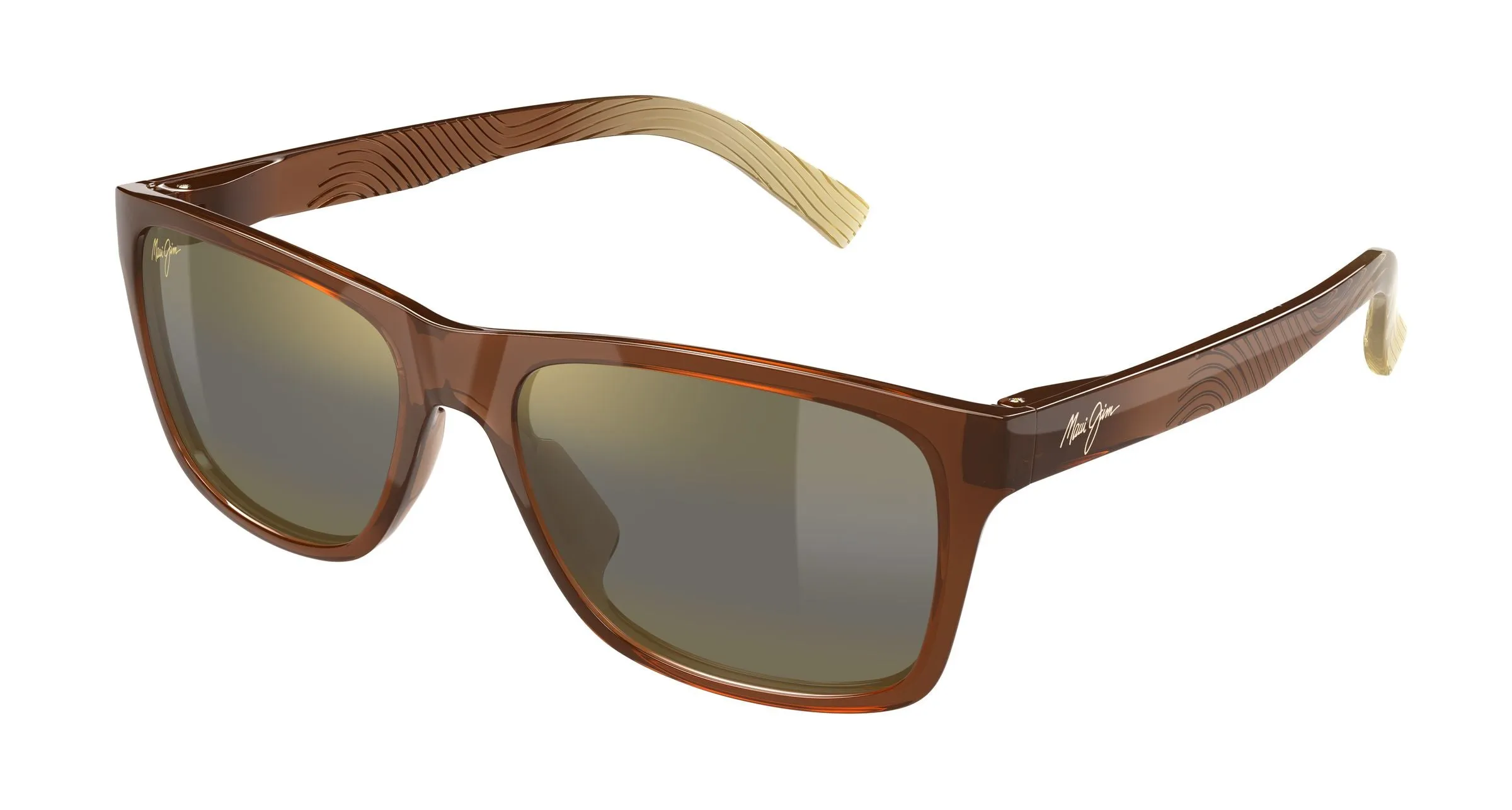 Maui Jim MJ0345S 003 Occhiali da sole Bio-iniettato Marrone Bronzo Squadrata - immagine 1