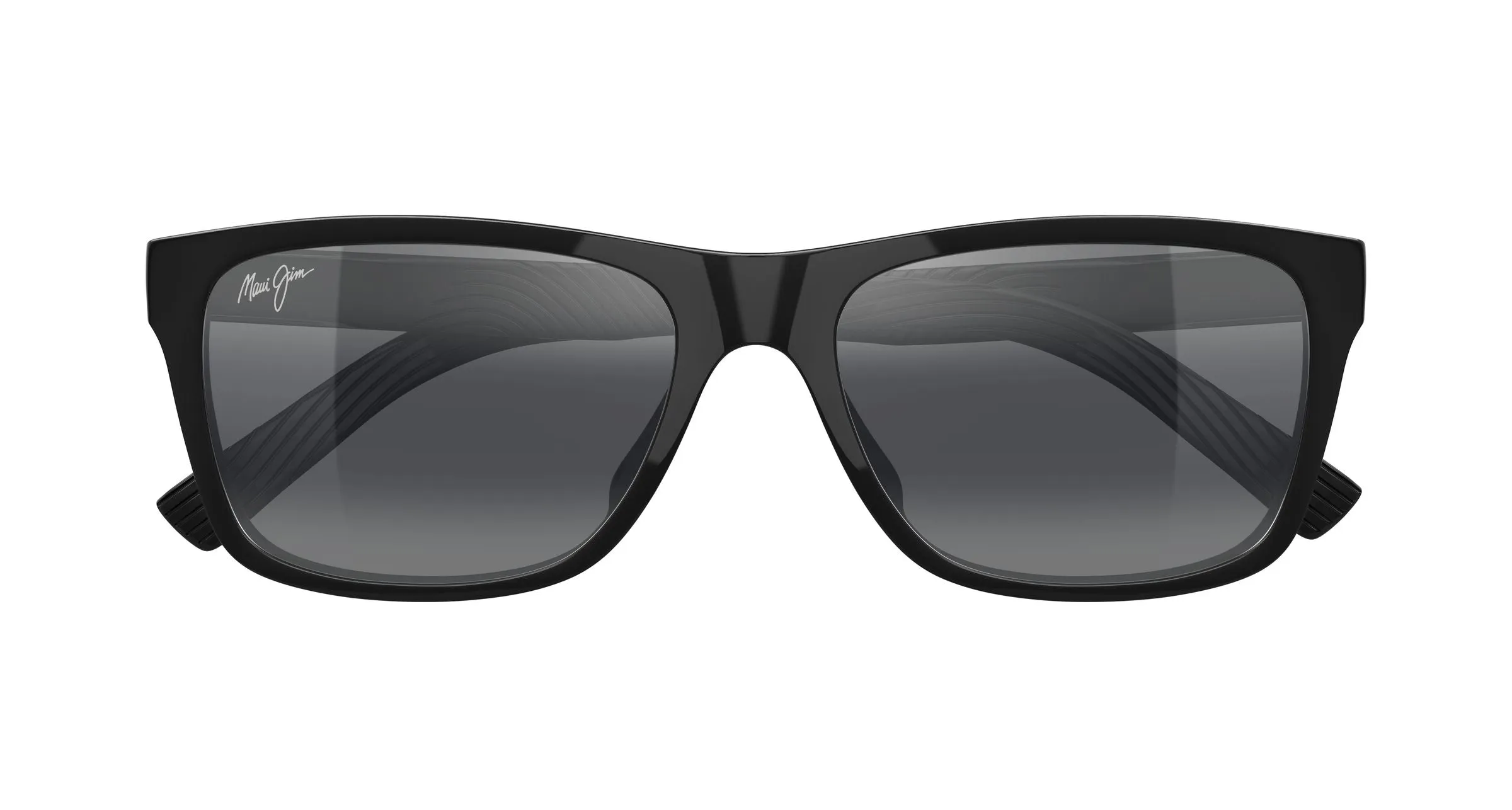 Maui Jim MJ0345S 001 Occhiali da sole Bio-iniettato Nero Grigio Squadrata - immagine 2