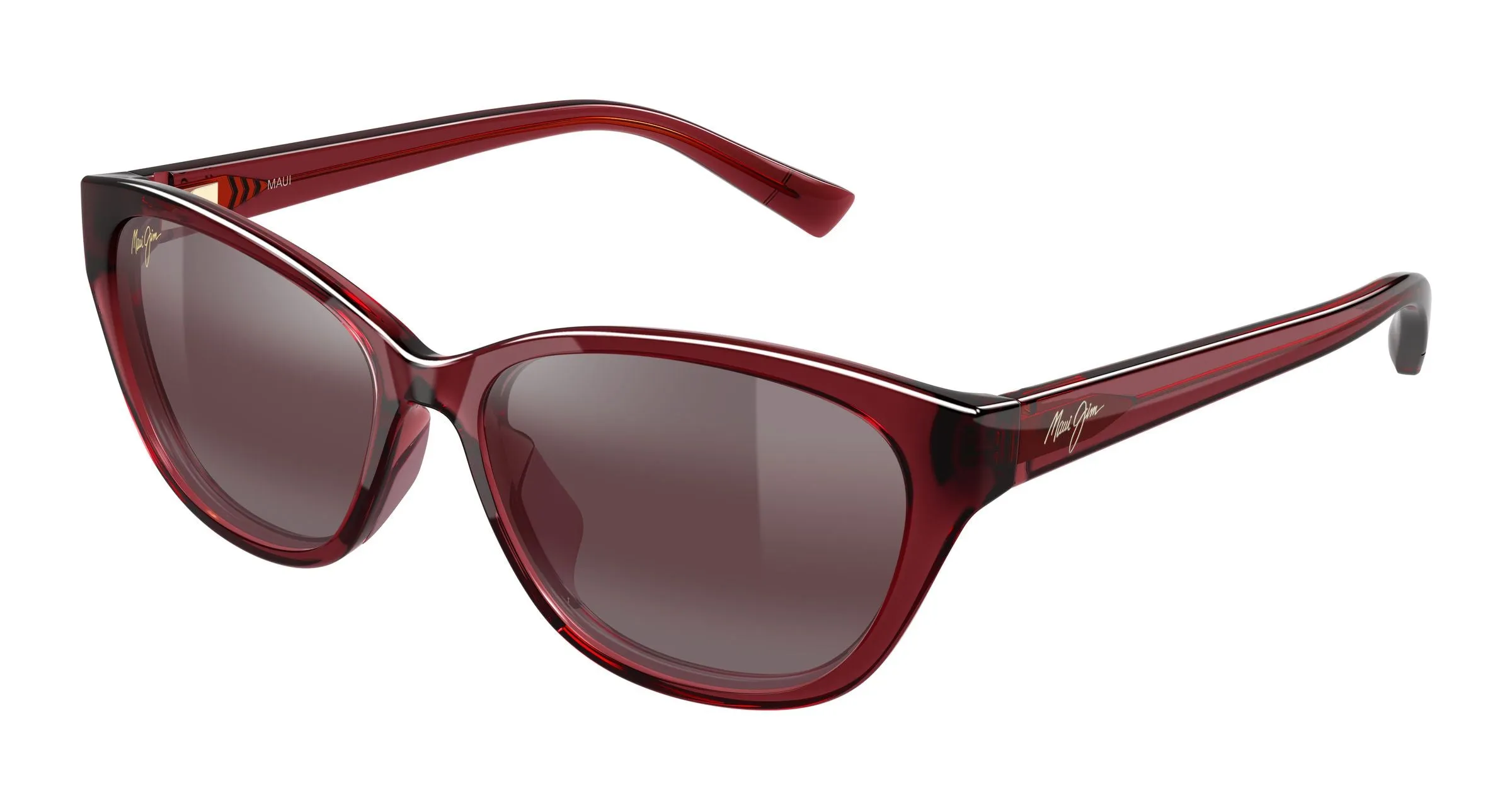 Maui Jim MJ0344S 003 Occhiali da sole Bio-iniettato Bordeaux Rosa Cat Eye - immagine 1
