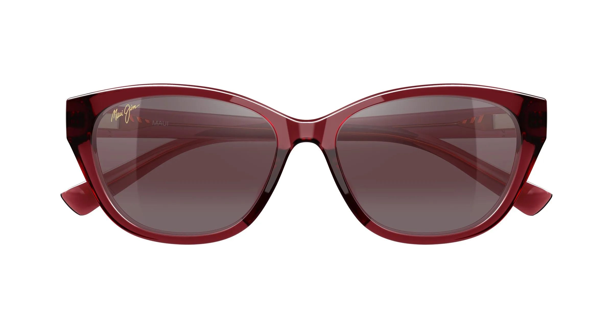 Maui Jim MJ0344S 003 Occhiali da sole Bio-iniettato Bordeaux Rosa Cat Eye - immagine 2
