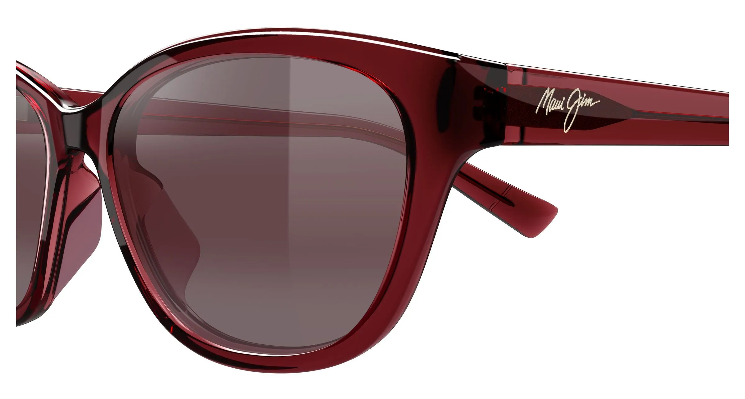 Maui Jim MJ0344S 003 Occhiali da sole Bio-iniettato Bordeaux Rosa Cat Eye - immagine 3