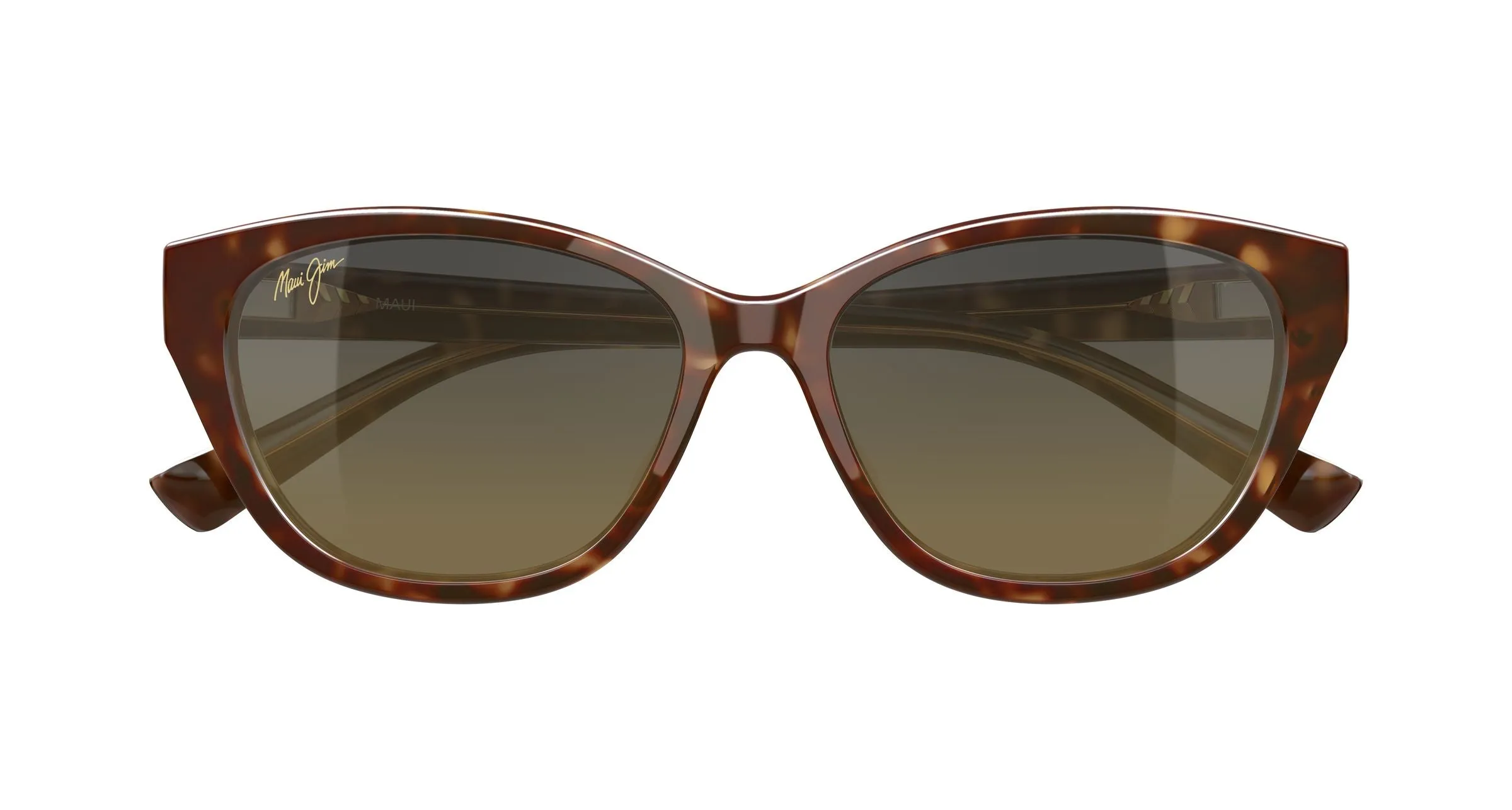 Maui Jim MJ0344S 002 Occhiali da sole Bio-iniettato Havana Bronzo Cat Eye - immagine 2