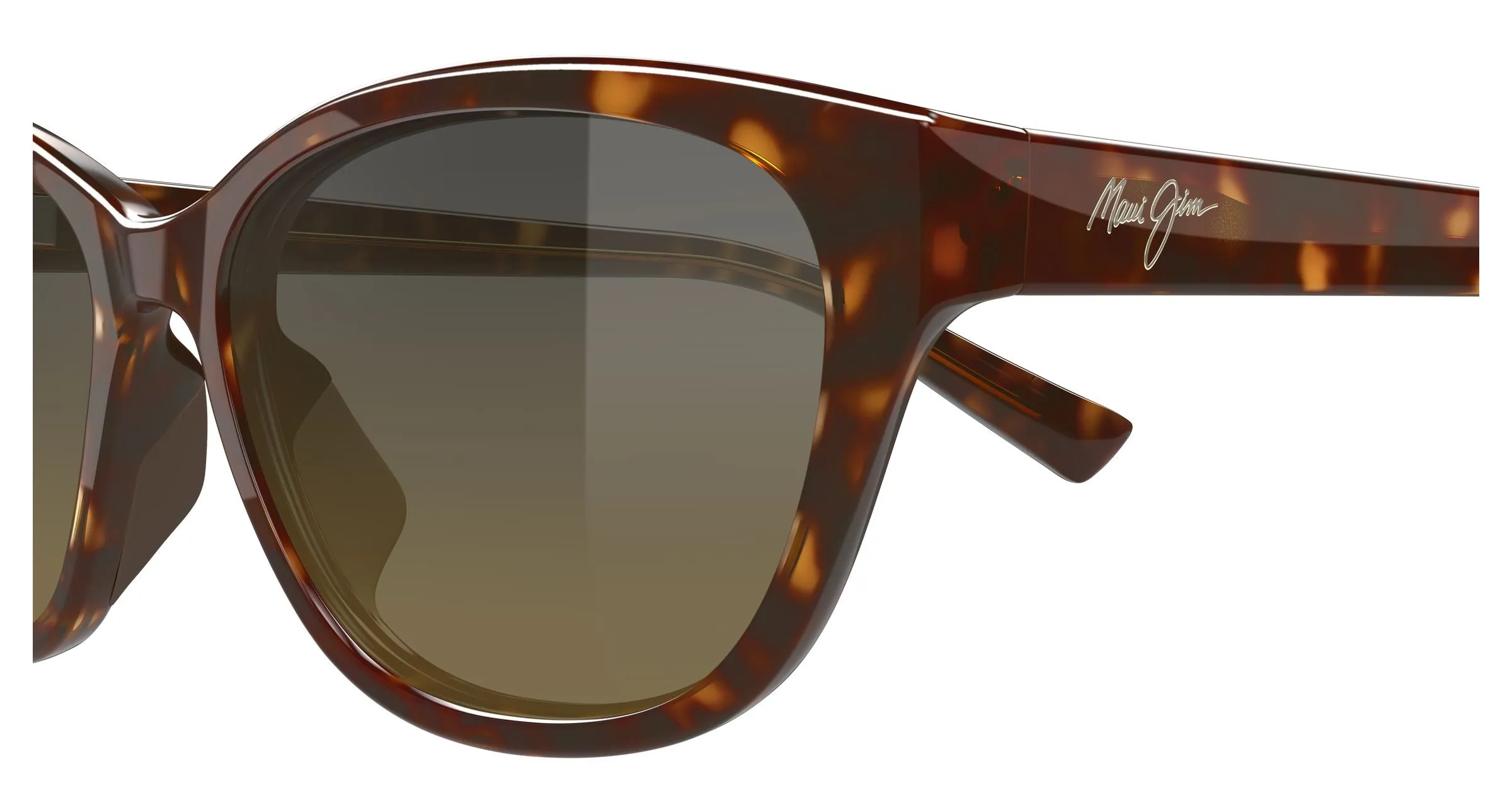 Maui Jim MJ0344S 002 Occhiali da sole Bio-iniettato Havana Bronzo Cat Eye - immagine 3