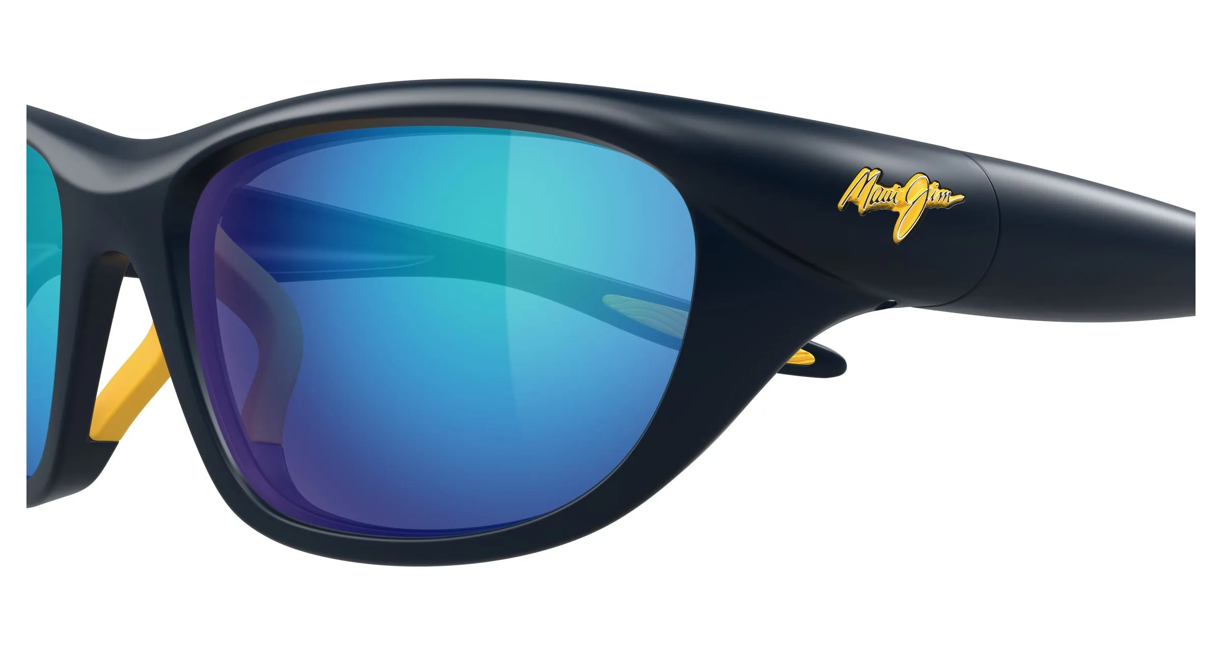 Maui Jim MJ0343SA 003 Occhiali da sole Bio-iniettato Blu Blu Squadrata - immagine 3