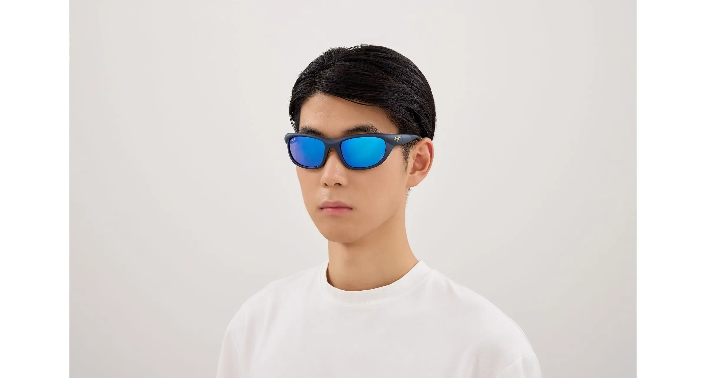 Maui Jim MJ0343SA 003 Occhiali da sole Bio-iniettato Blu Blu Squadrata - immagine 4