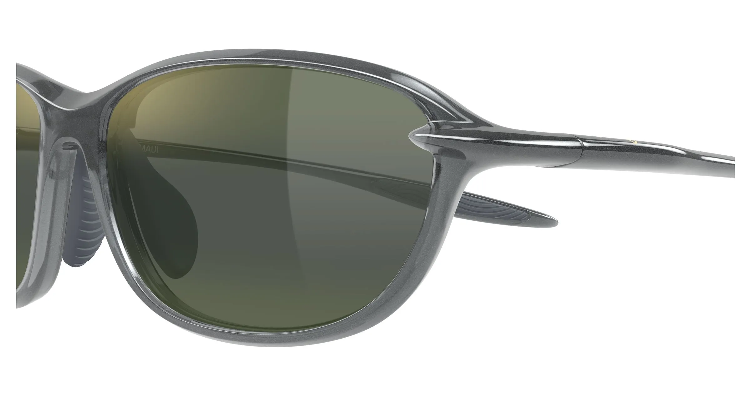 Maui Jim MJ0340SA 004 Occhiali da sole Bio-iniettato Grigio Verde Geometrica - immagine 3
