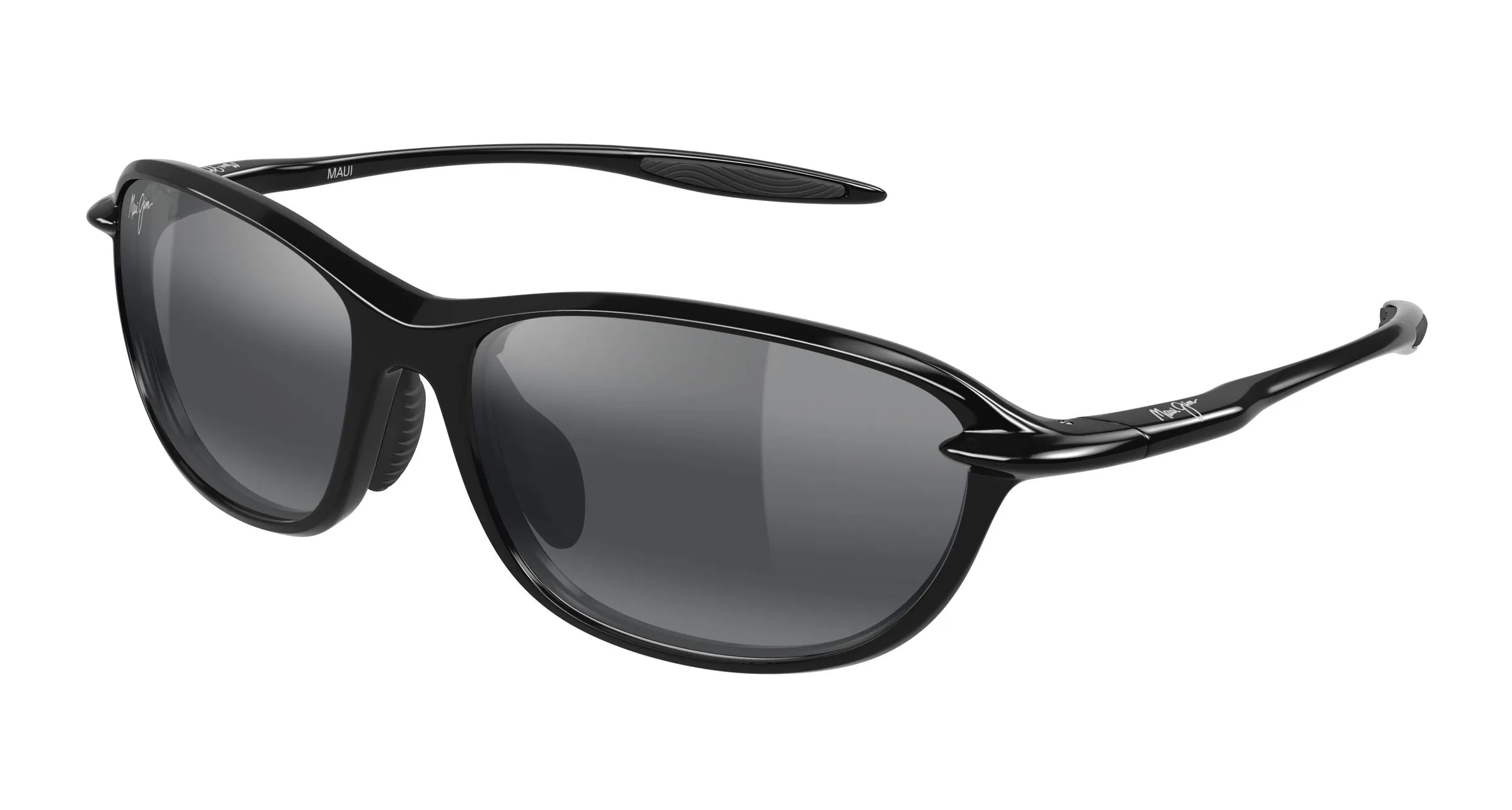 Maui Jim MJ0340SA 001 Occhiali da sole Bio-iniettato Nero Grigio Geometrica - immagine 1