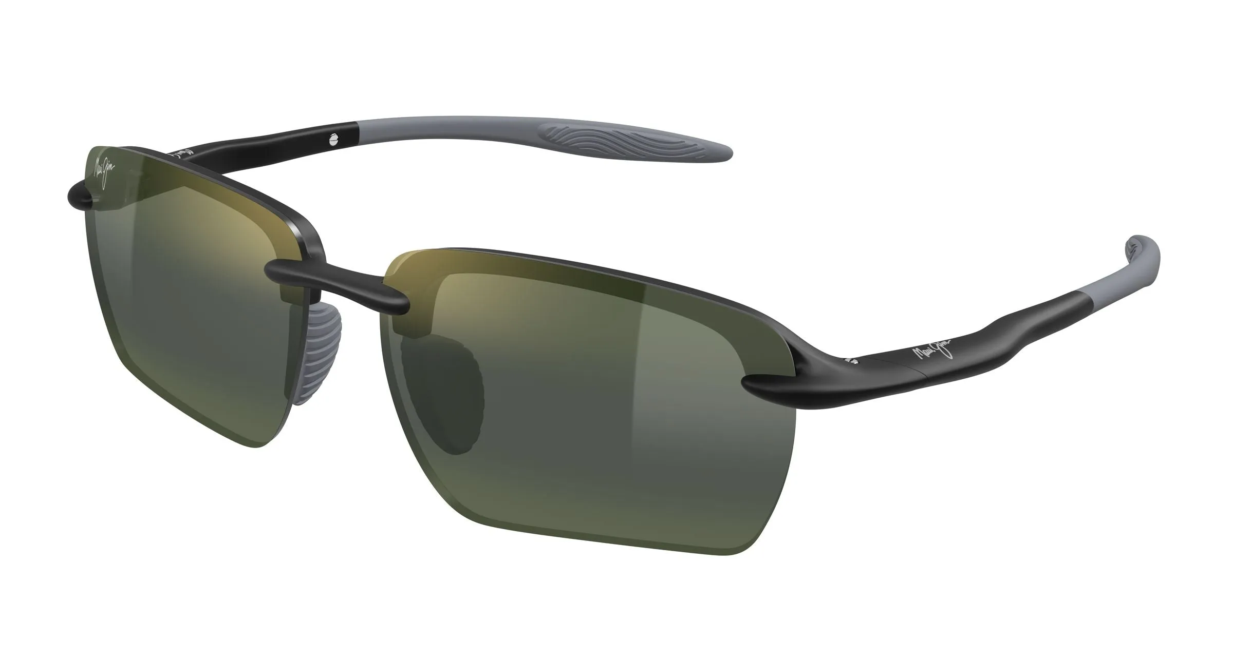 Maui Jim MJ0337SA 001 Occhiali da sole Bio-iniettato Nero Verde Geometrica - immagine 1