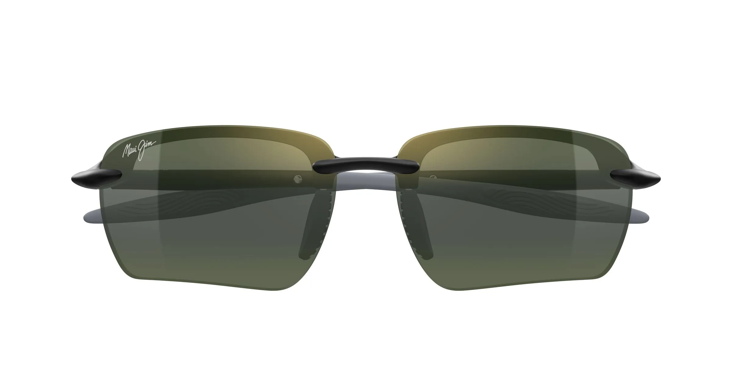 Maui Jim MJ0337SA 001 Occhiali da sole Bio-iniettato Nero Verde Geometrica - immagine 2