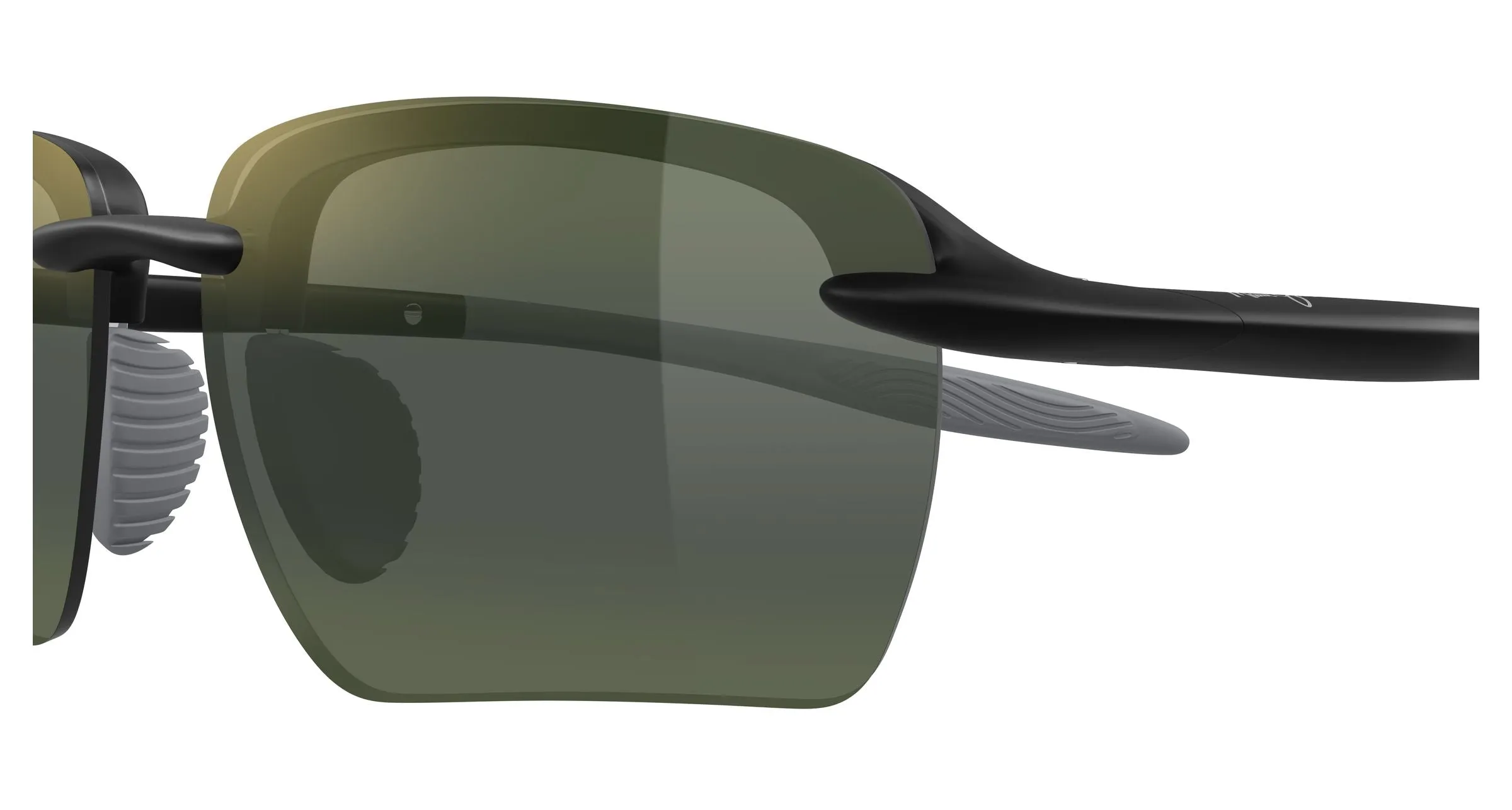 Maui Jim MJ0337SA 001 Occhiali da sole Bio-iniettato Nero Verde Geometrica - immagine 3