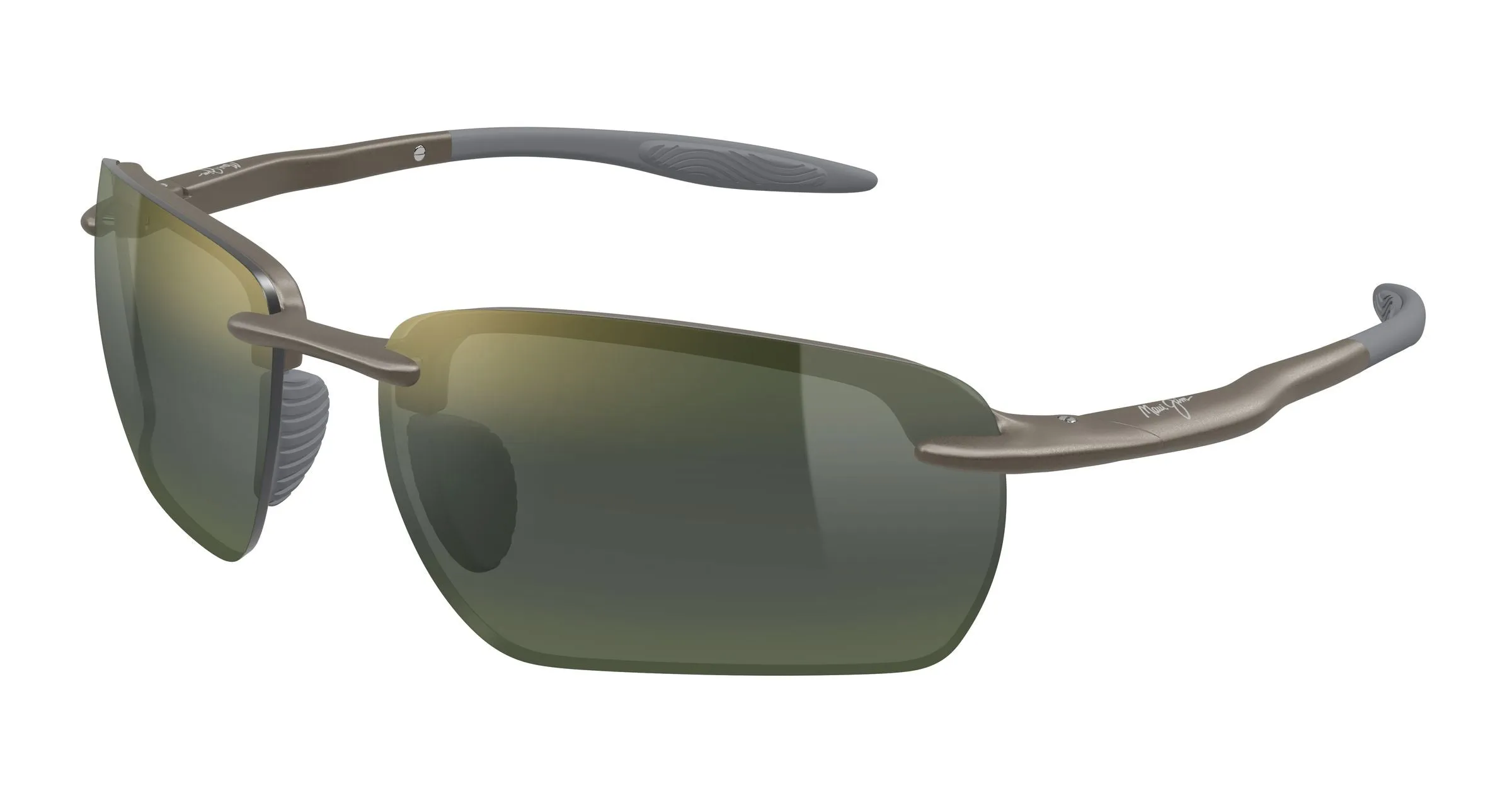 Maui Jim MJ0336S 003 Occhiali da sole Bio-iniettato Grigio Verde Geometrica - immagine 1
