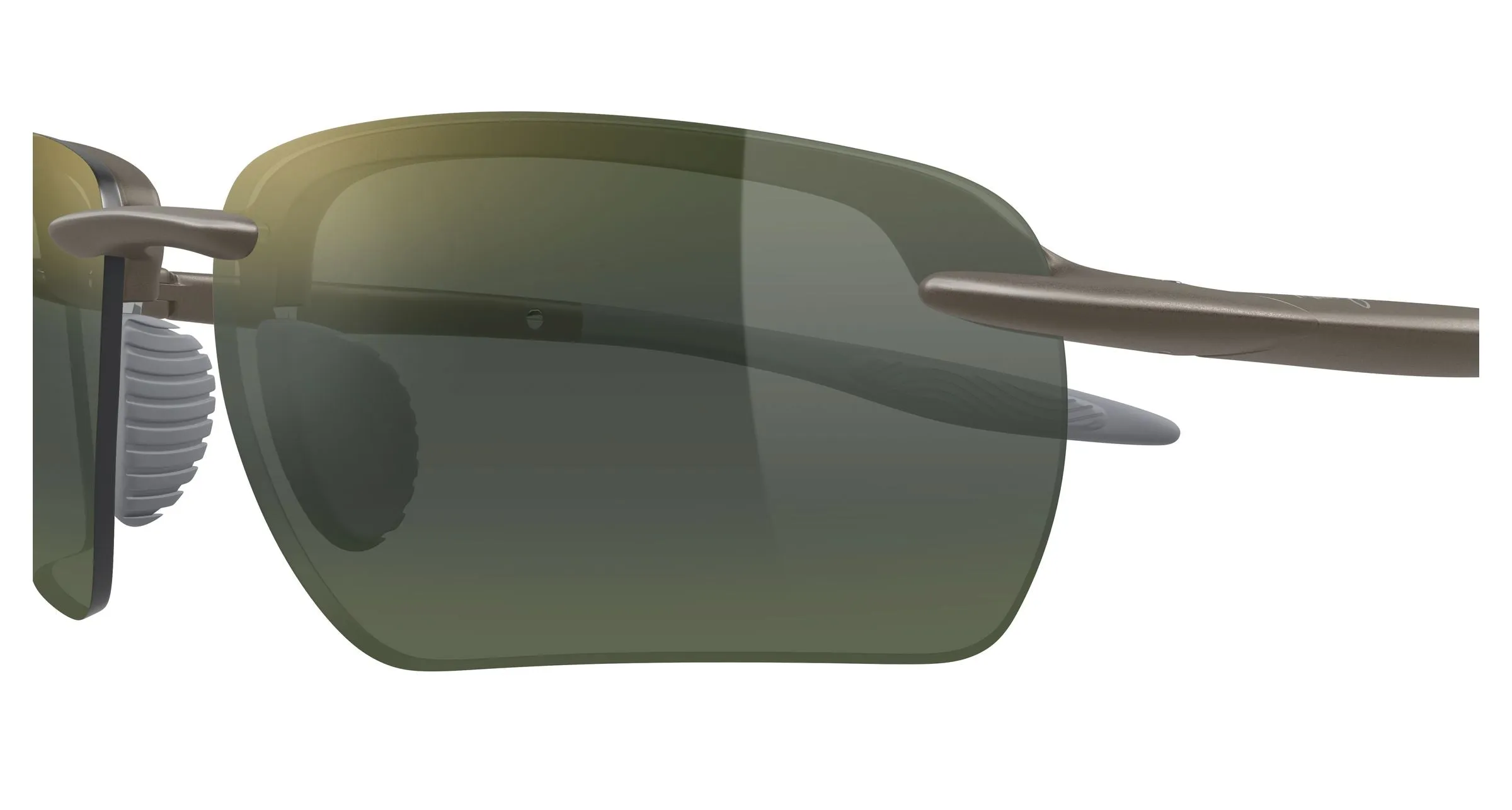 Maui Jim MJ0336S 003 Occhiali da sole Bio-iniettato Grigio Verde Geometrica - immagine 3