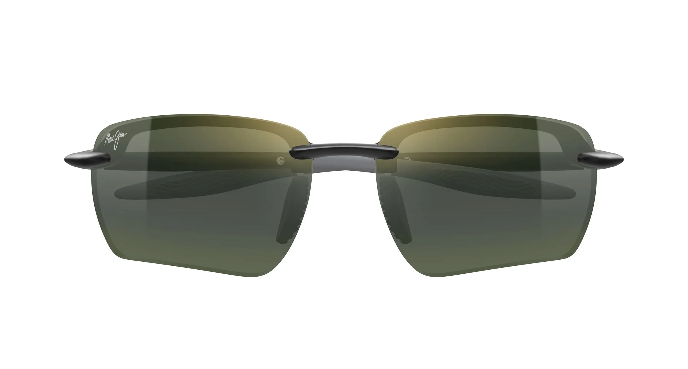 Maui Jim MJ0336S 001 Occhiali da sole Bio-iniettato Nero Verde Geometrica - immagine 2