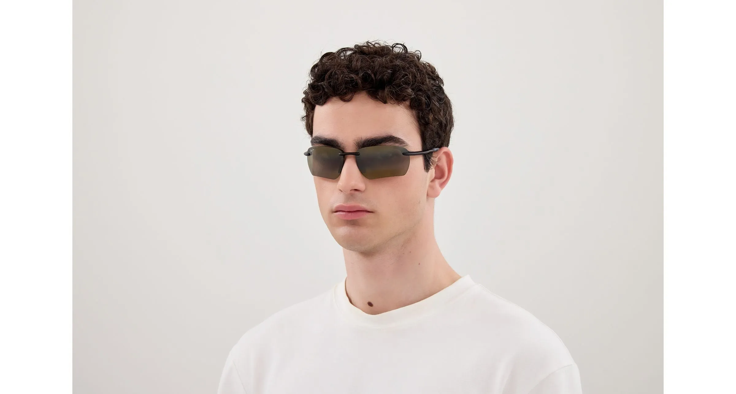 Maui Jim MJ0336S 001 Occhiali da sole Bio-iniettato Nero Verde Geometrica - immagine 4