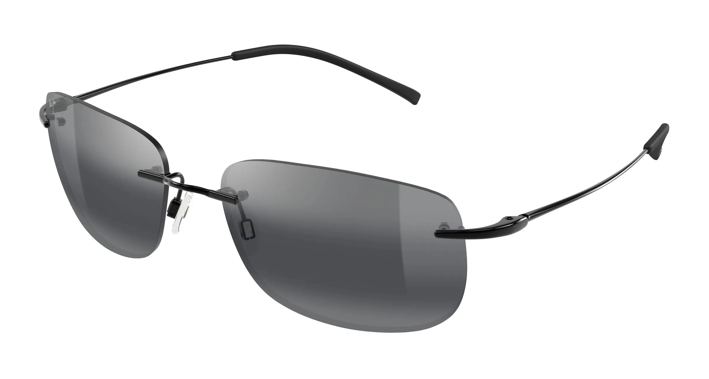 Maui Jim MJ0334S 001 Occhiali da sole Metallo Nero Grigio Squadrata - immagine 1