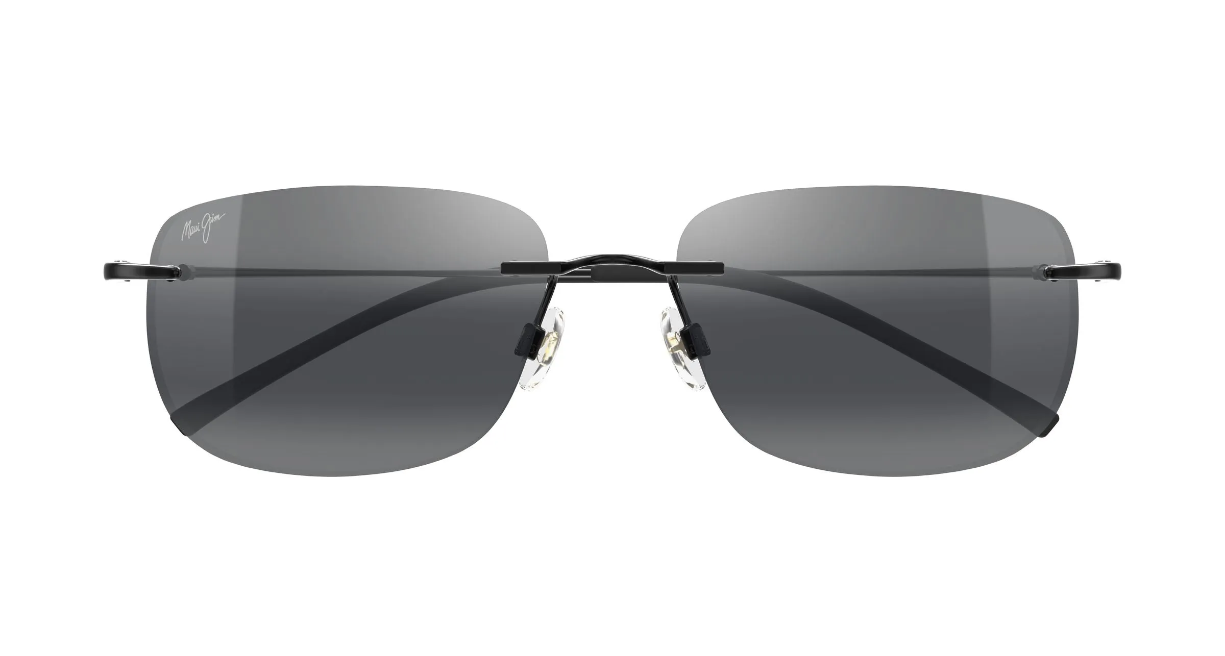 Maui Jim MJ0334S 001 Occhiali da sole Metallo Nero Grigio Squadrata - immagine 2
