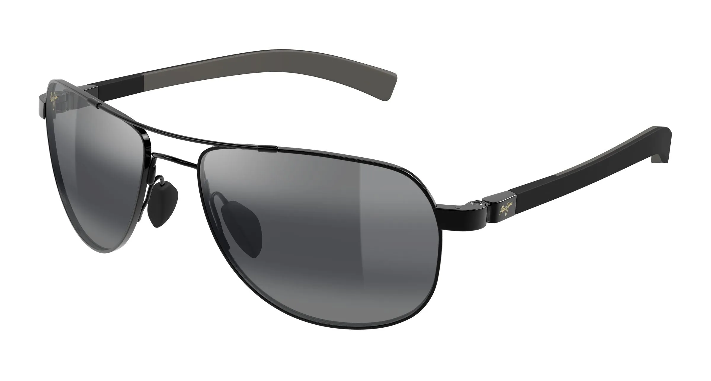 Maui Jim MJ0327S 002 Occhiali da sole Nero Grigio Squadrata - immagine 1