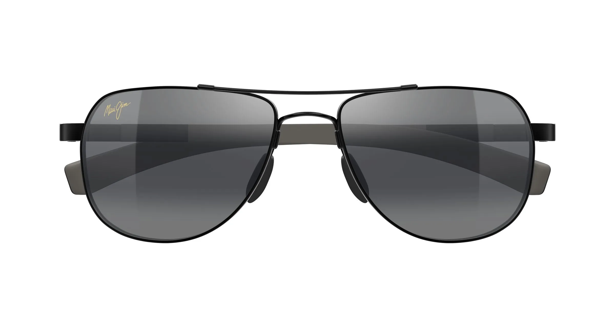 Maui Jim MJ0327S 002 Occhiali da sole Nero Grigio Squadrata - immagine 2