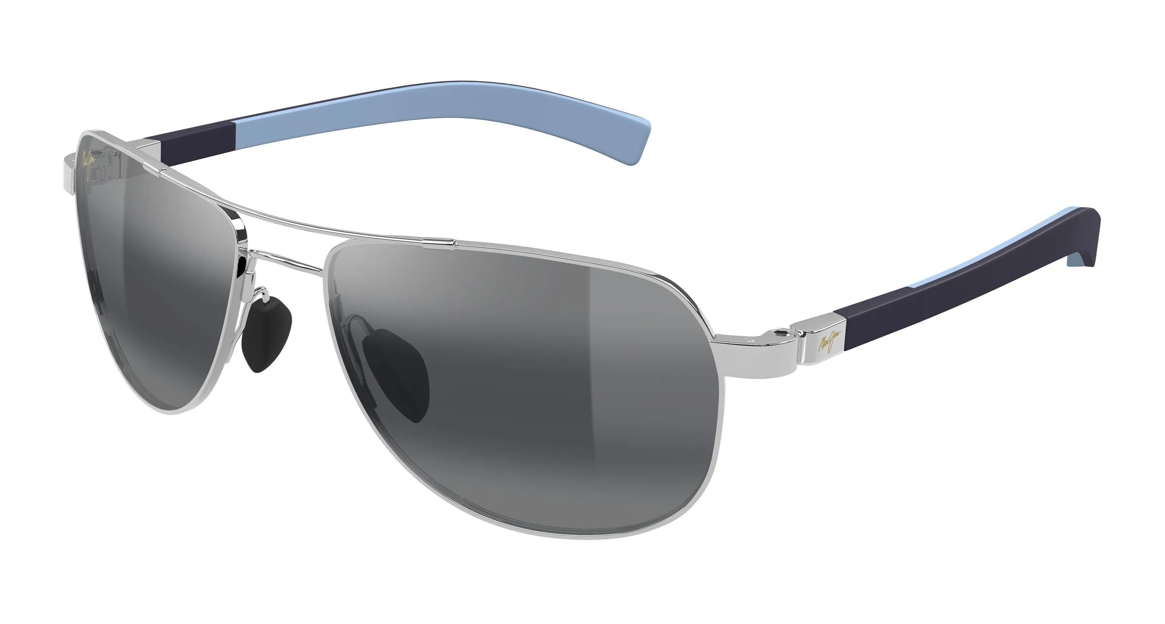 Maui Jim MJ0327S 001 Occhiali da sole Argento Grigio Squadrata - immagine 1