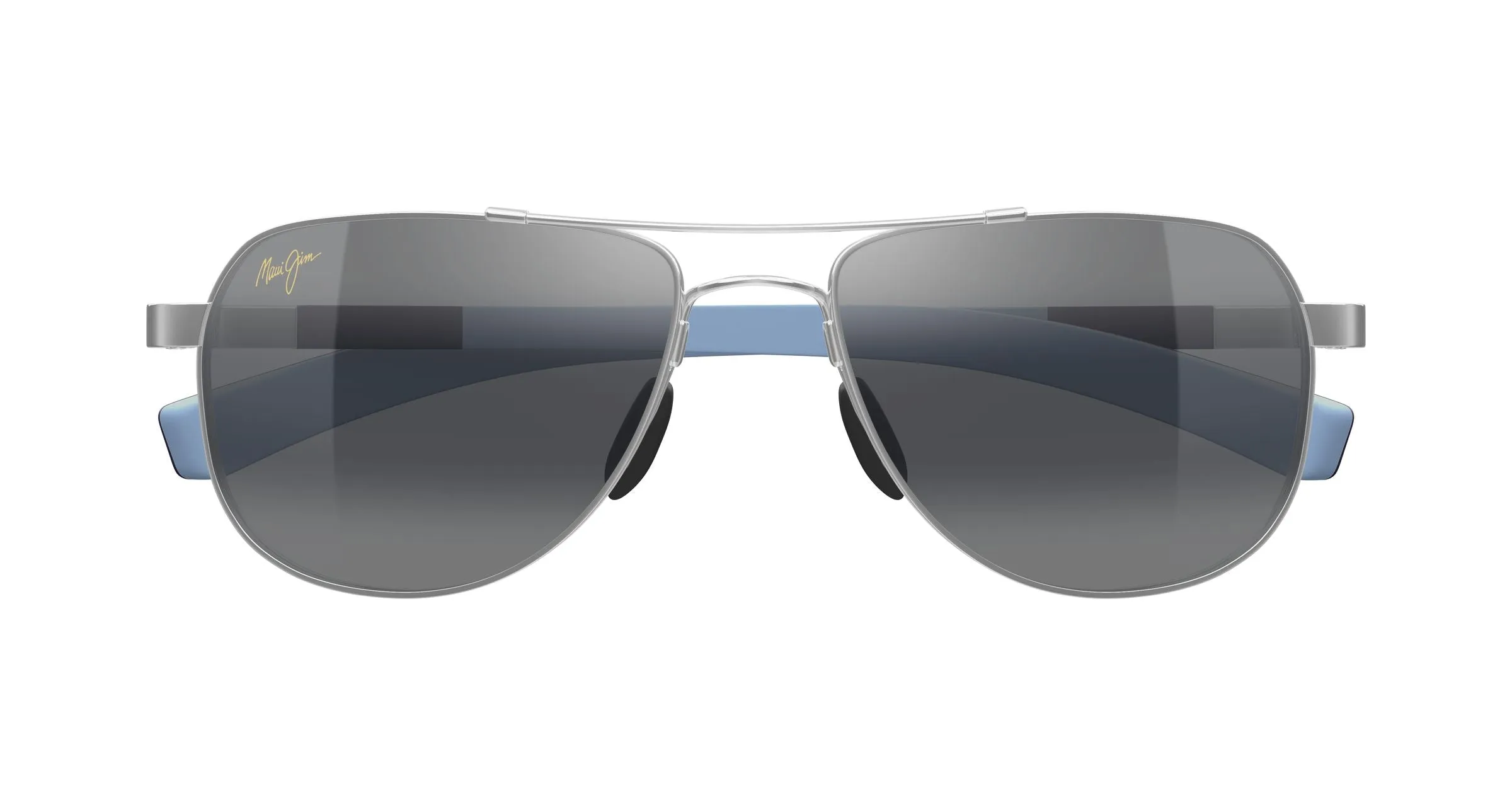 Maui Jim MJ0327S 001 Occhiali da sole Argento Grigio Squadrata - immagine 2