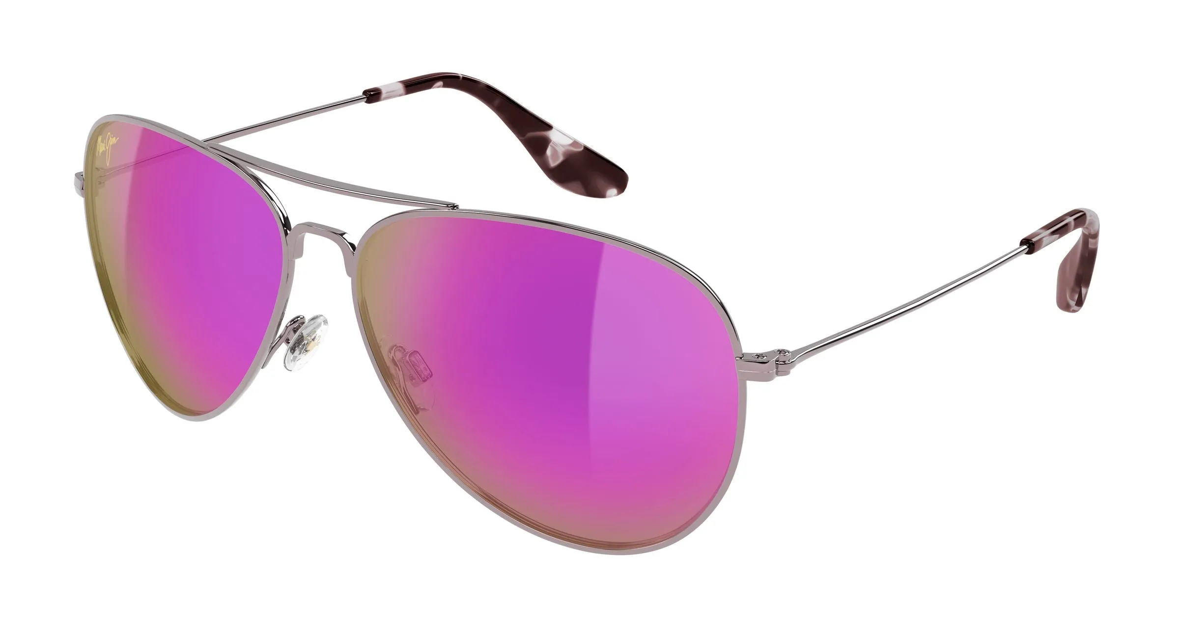 Maui Jim MJ0264S 003 Occhiali da sole Titanio Rosa Viola Pilot - immagine 1