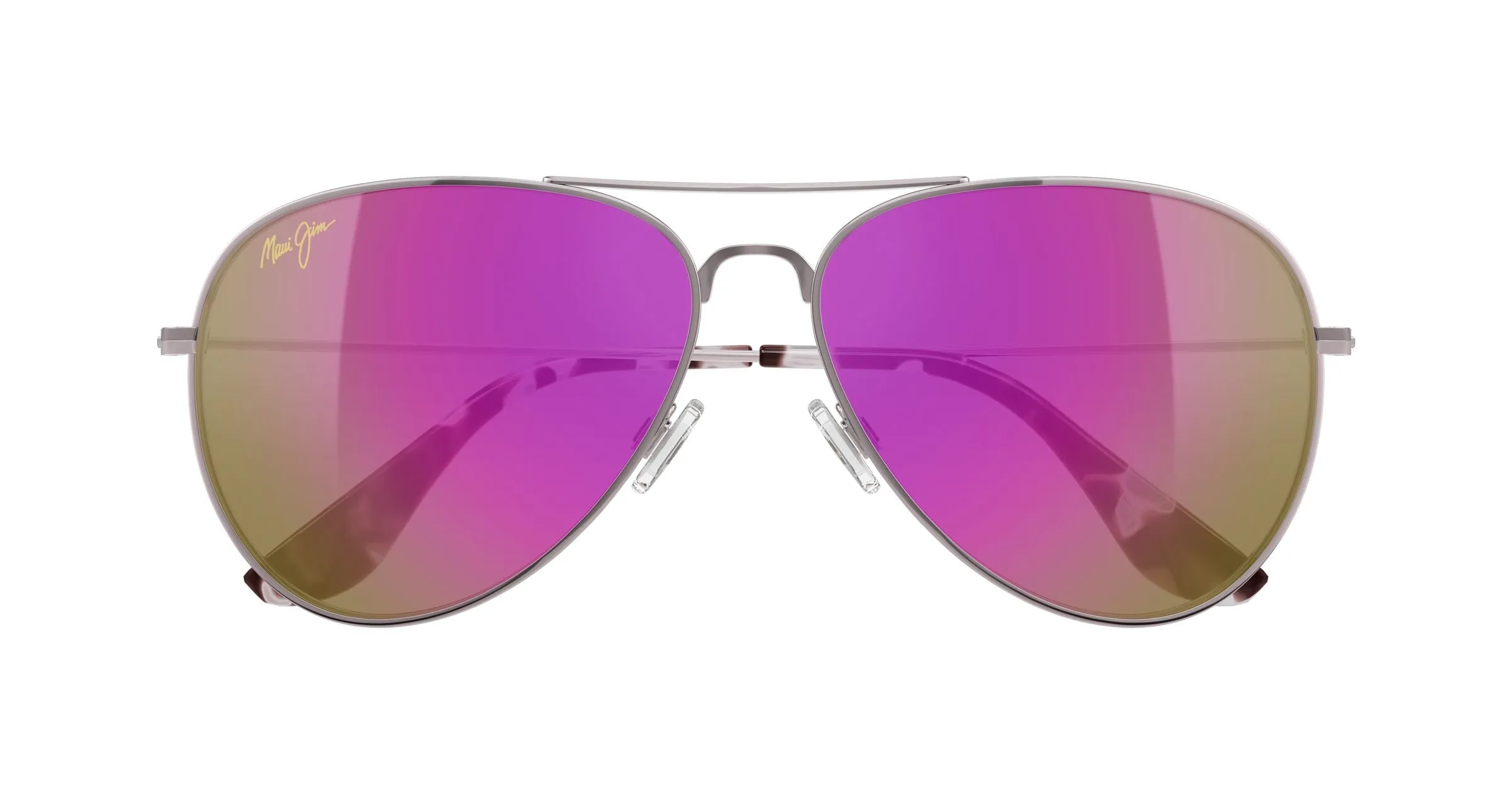 Maui Jim MJ0264S 003 Occhiali da sole Titanio Rosa Viola Pilot - immagine 2