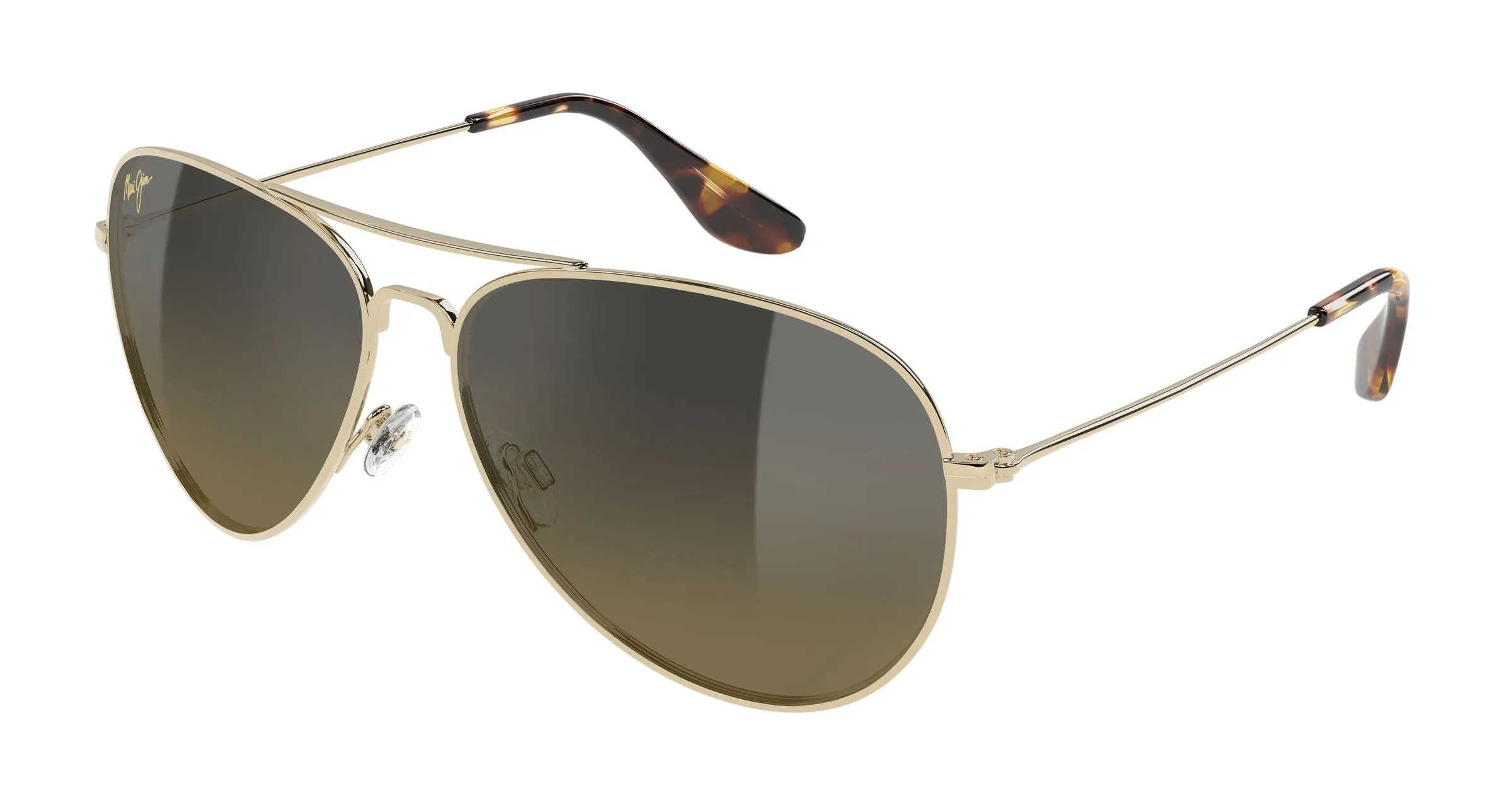 Maui Jim MJ0264S 002 Occhiali da sole Titanio Oro Bronzo Pilot - immagine 1