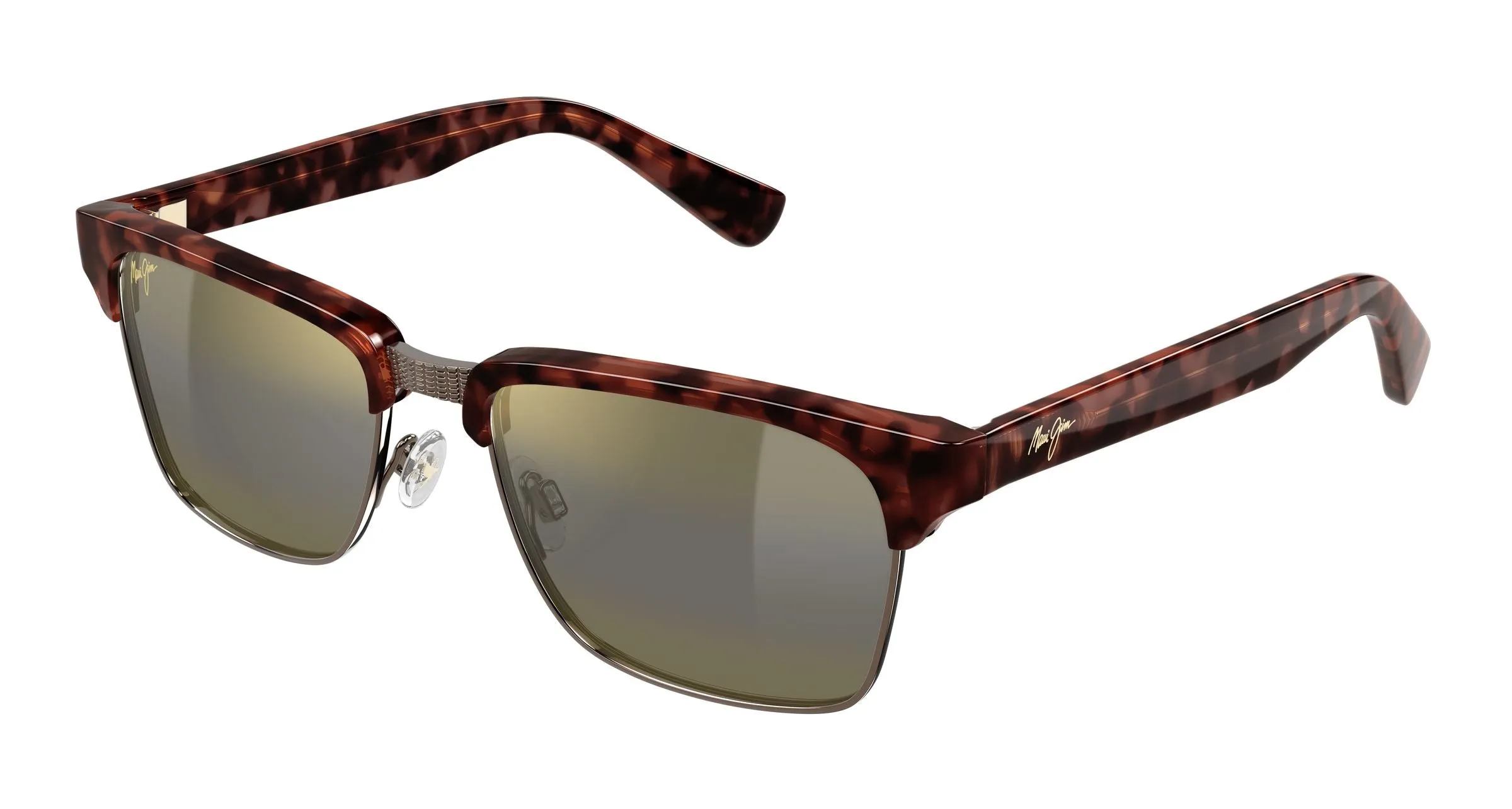 Maui Jim MJ0257S 002 Occhiali da sole Metallo Havana Bronzo Squadrata - immagine 1