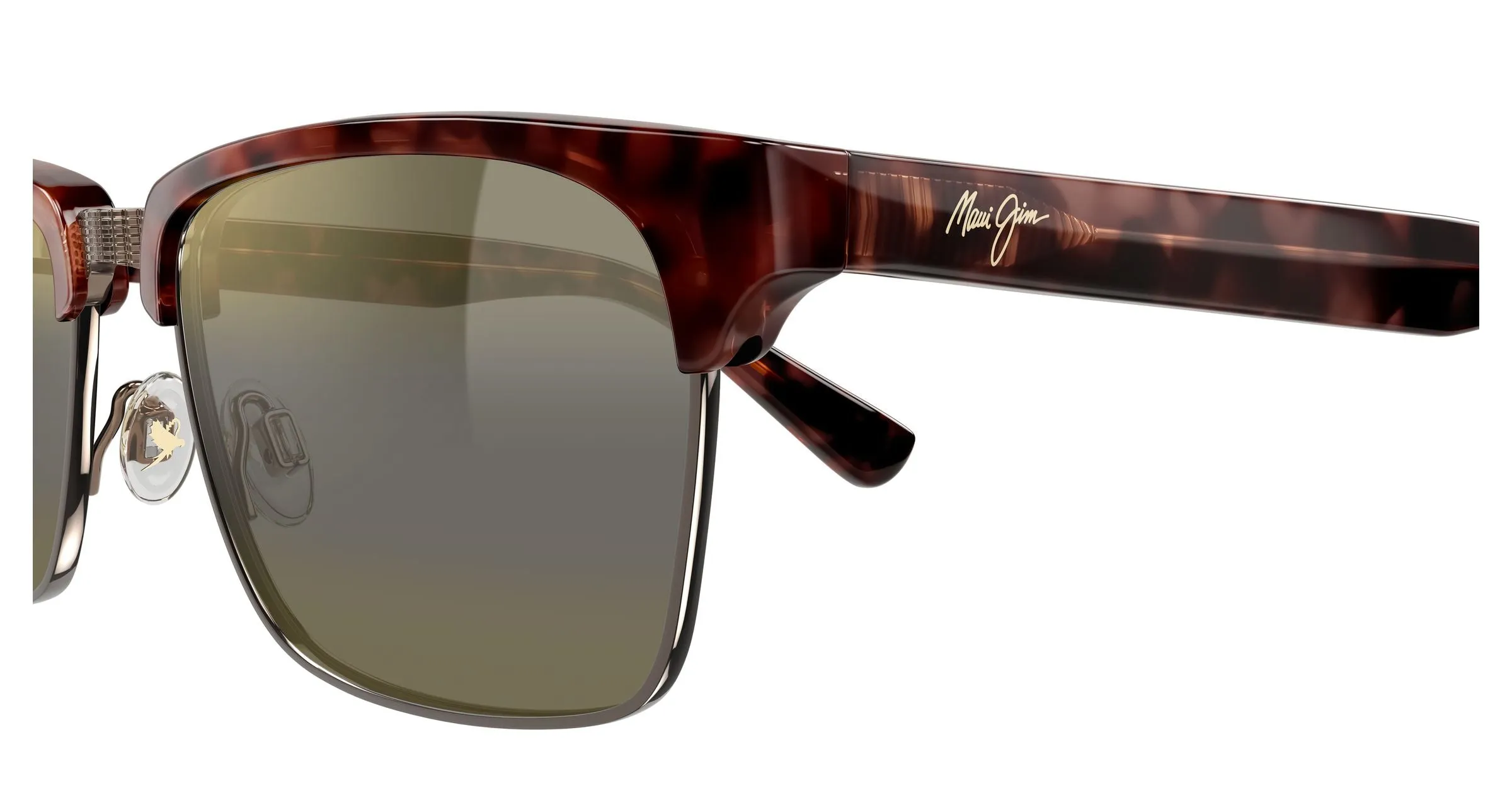 Maui Jim MJ0257S 002 Occhiali da sole Metallo Havana Bronzo Squadrata - immagine 3