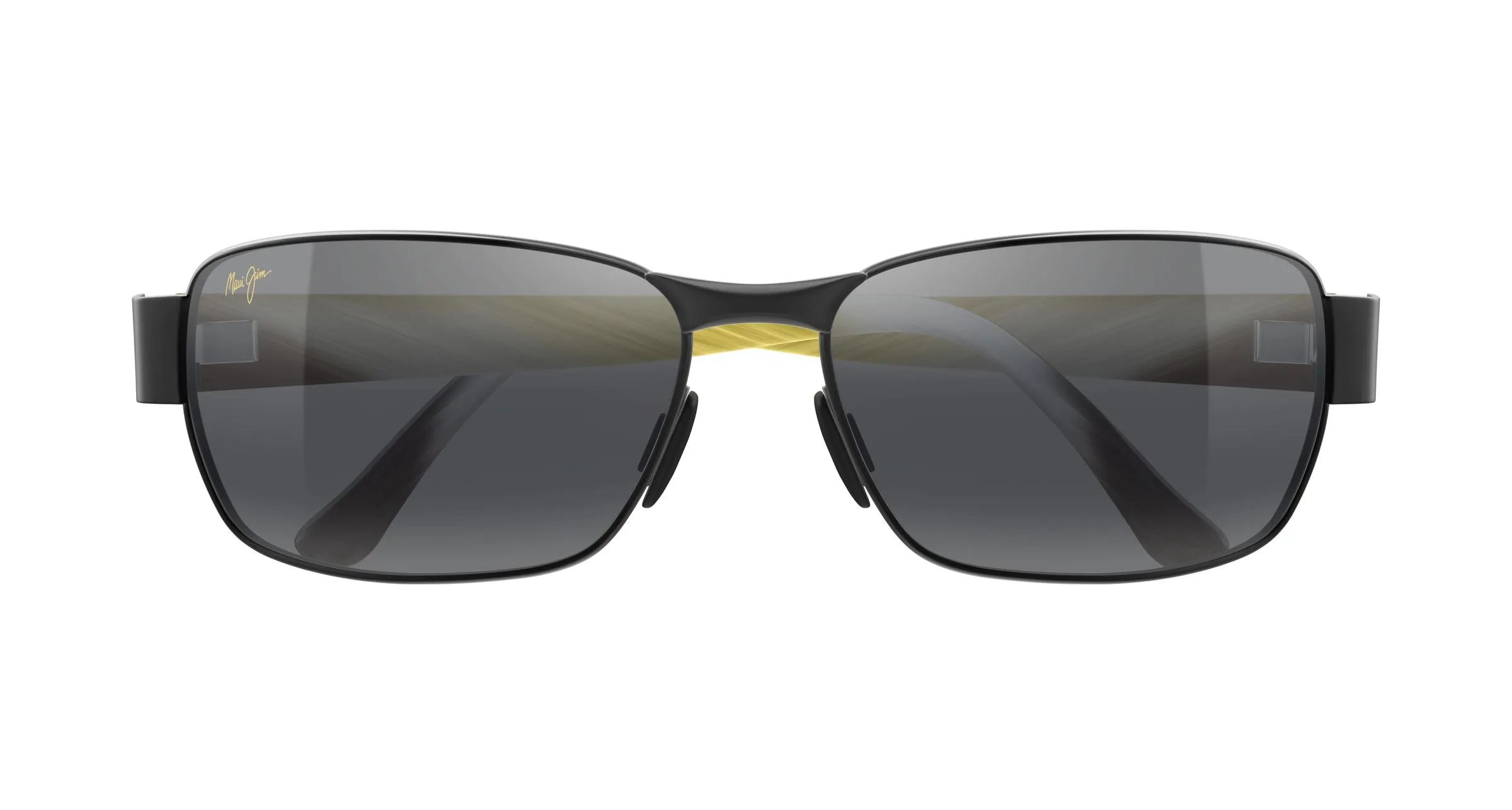 Maui Jim MJ0249S 001 Occhiali da sole Metallo Nero Grigio Squadrata - immagine 2