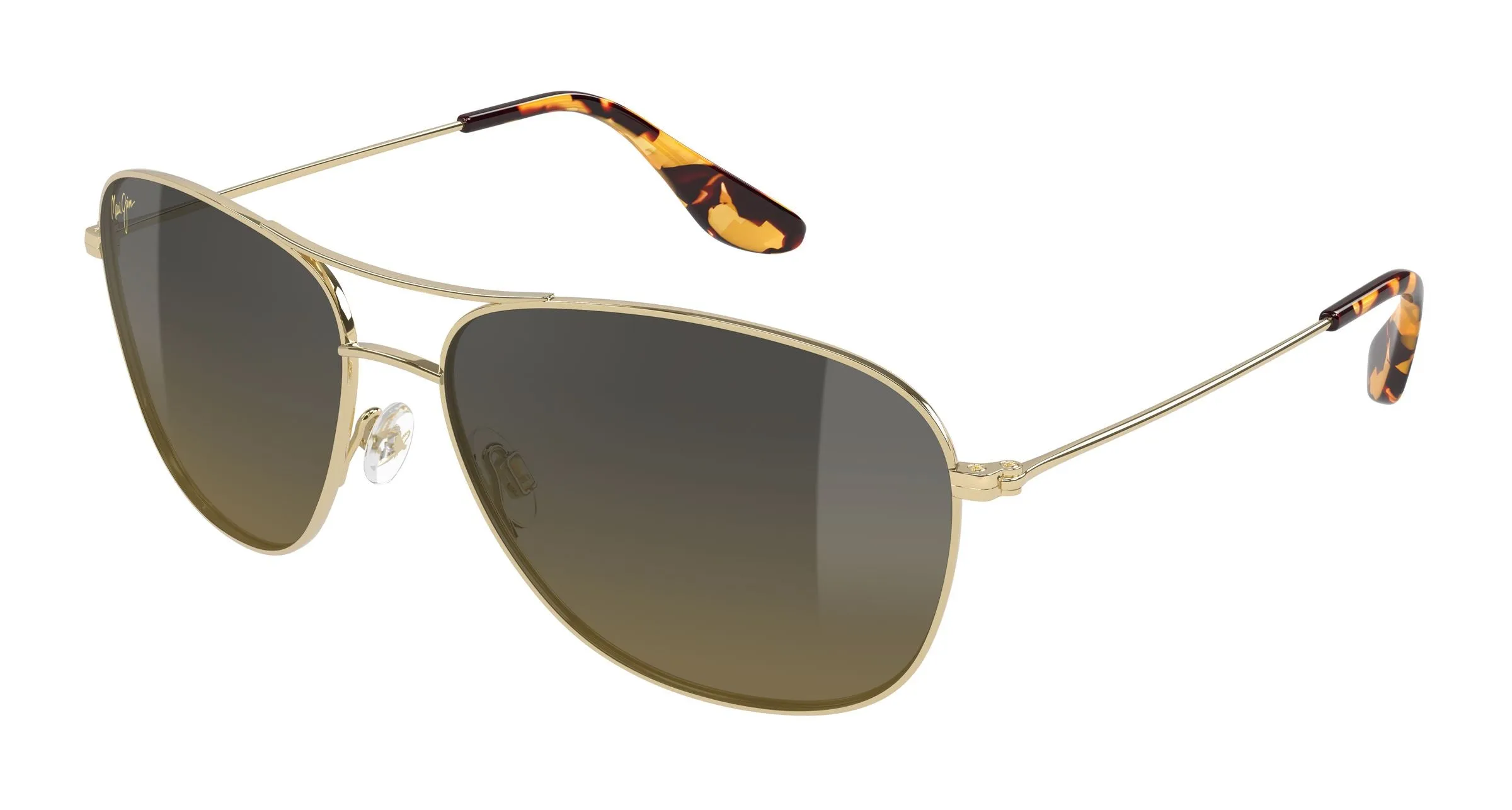 Maui Jim MJ0247S 003 Occhiali da sole Titanio Oro Bronzo Squadrata - immagine 1