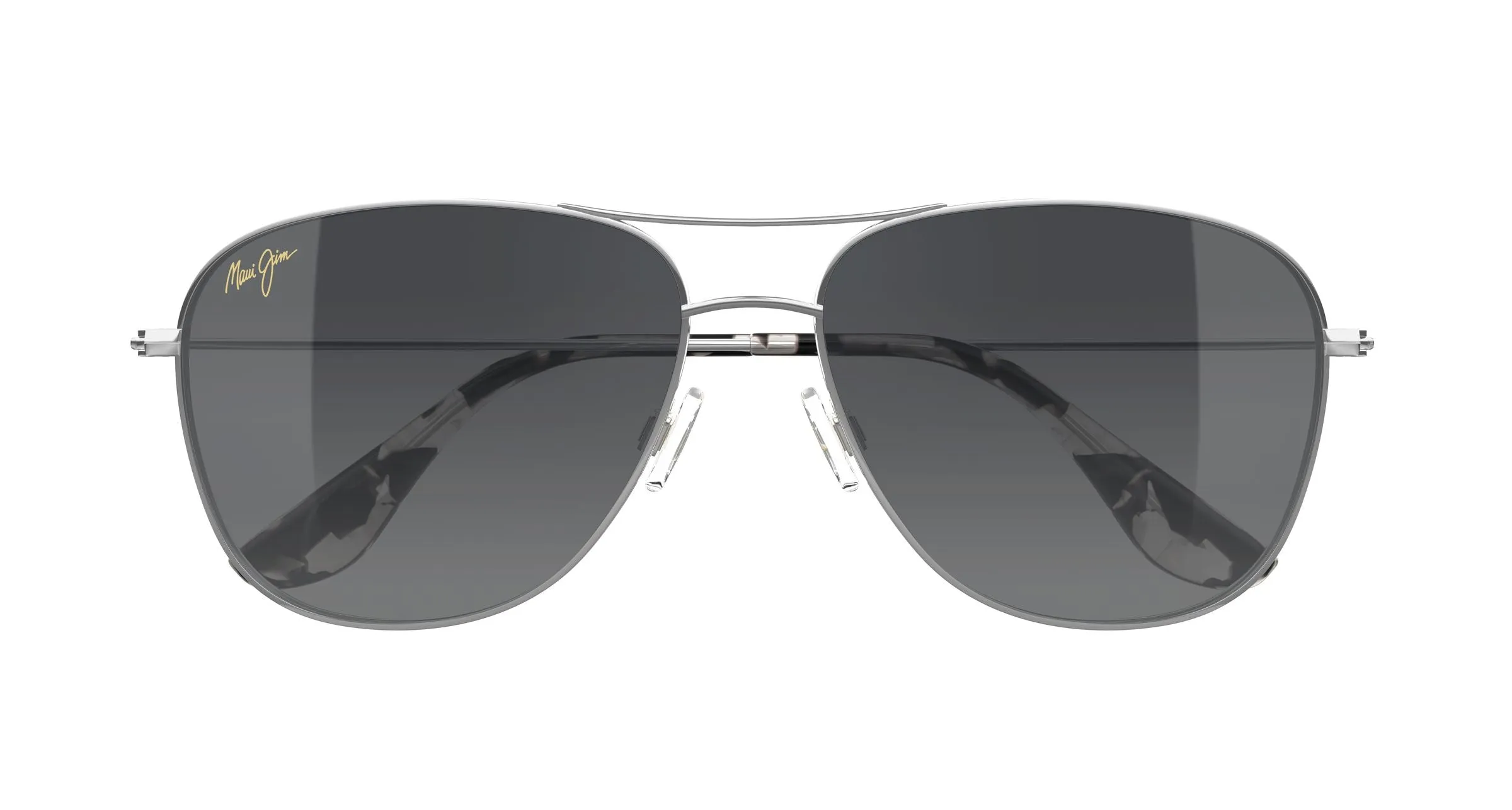 Maui Jim MJ0247S 002 Occhiali da sole Titanio Argento Grigio Squadrata - immagine 2