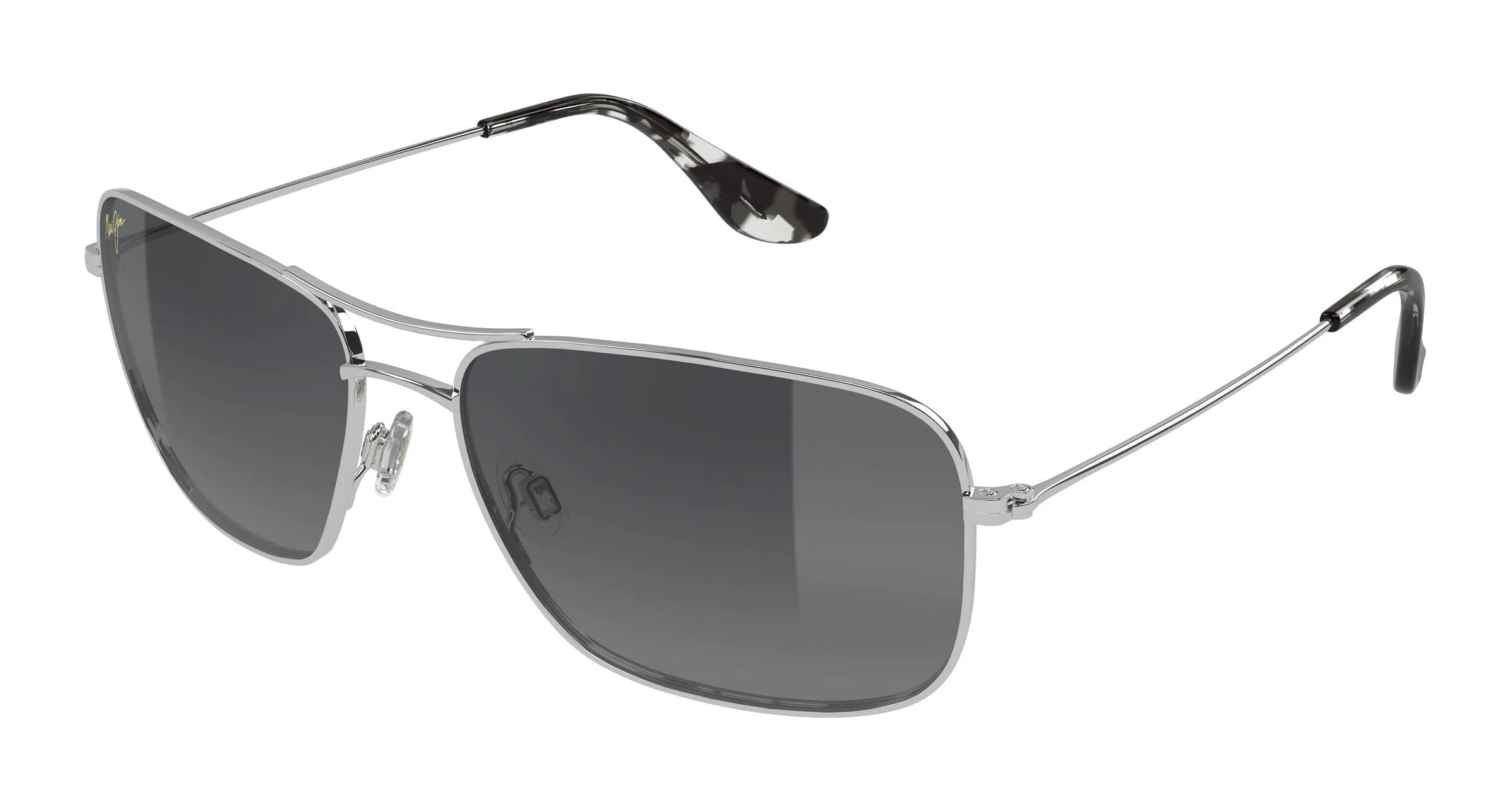 Maui Jim MJ0246S 003 Occhiali da sole Titanio Argento Grigio Squadrata - immagine 1