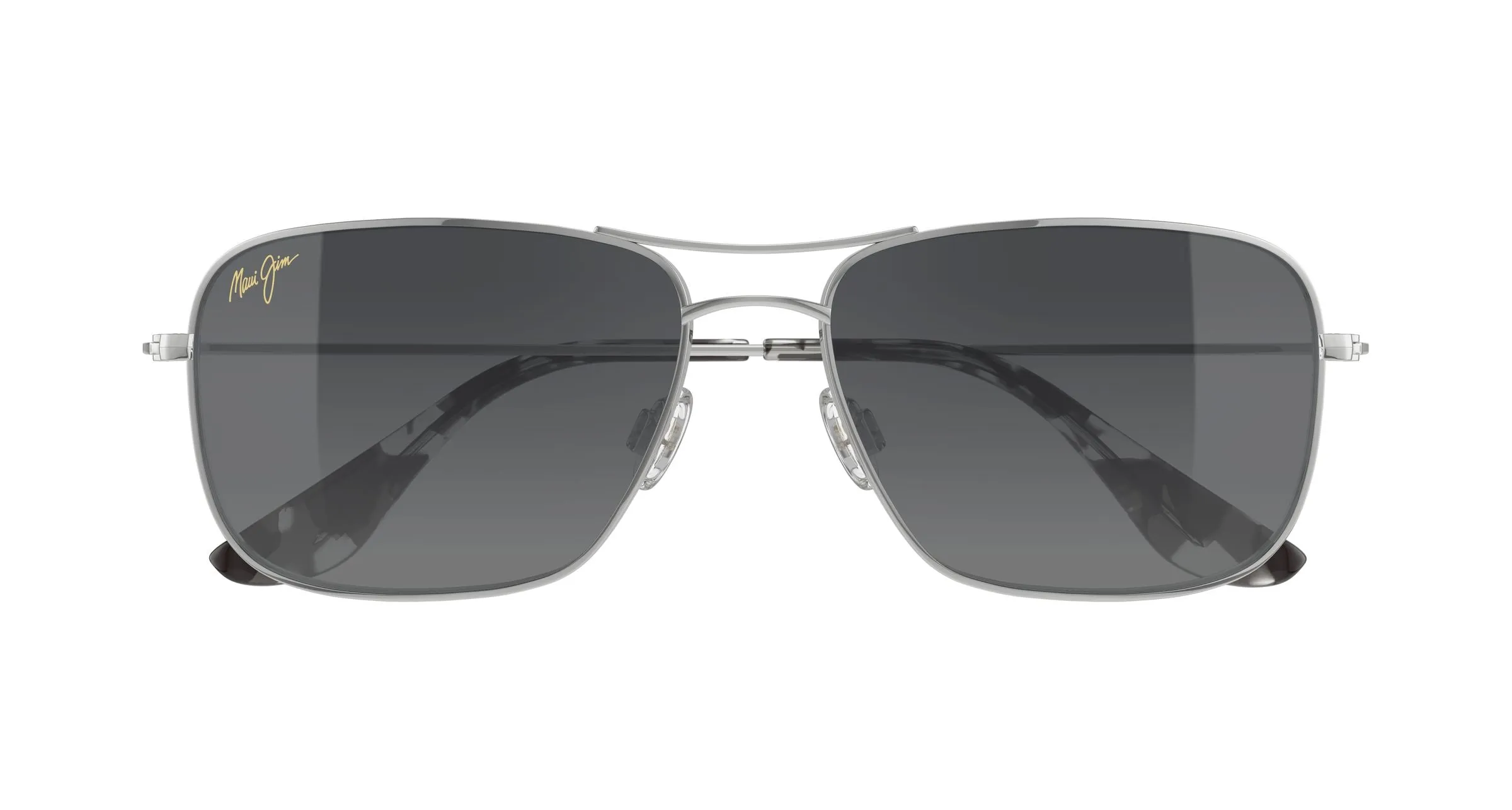 Maui Jim MJ0246S 003 Occhiali da sole Titanio Argento Grigio Squadrata - immagine 2