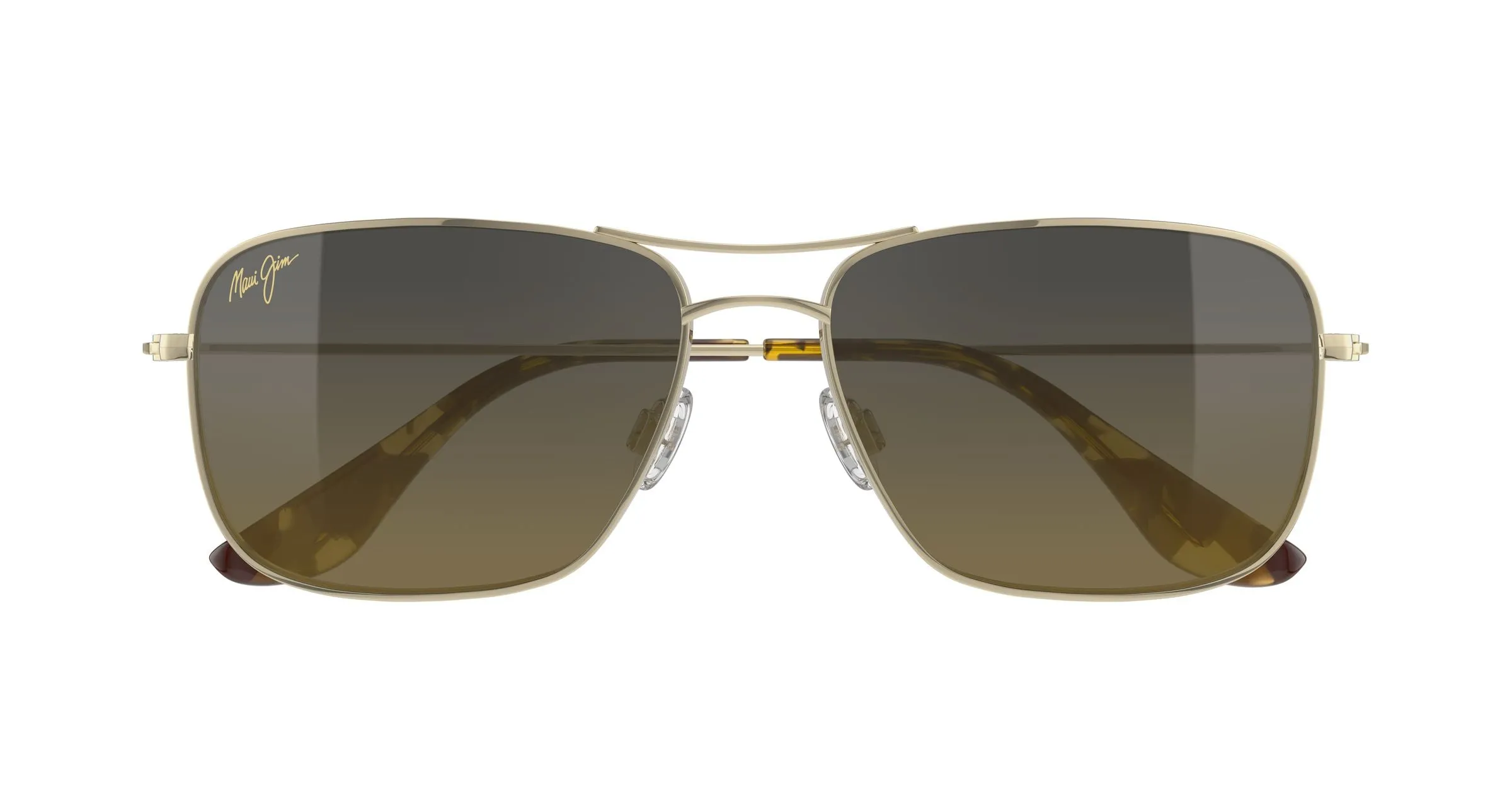 Maui Jim MJ0246S 002 Occhiali da sole Titanio Oro Bronzo Squadrata - immagine 2