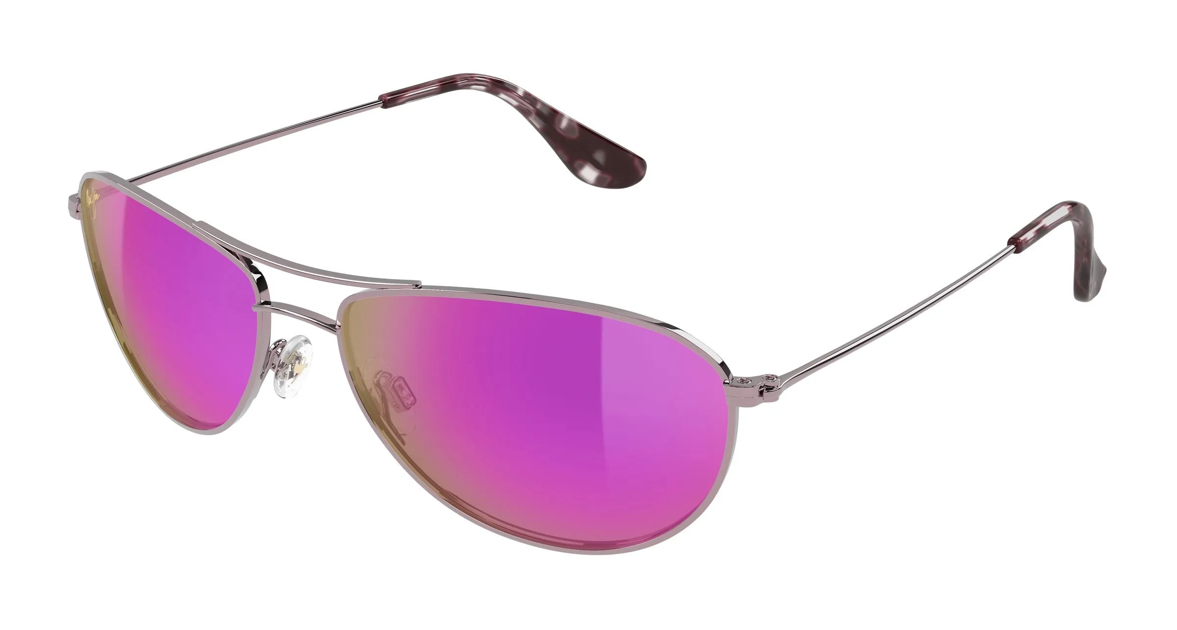 Maui Jim MJ0245S 004 Occhiali da sole Titanio Rosa Viola Pilot - immagine 1