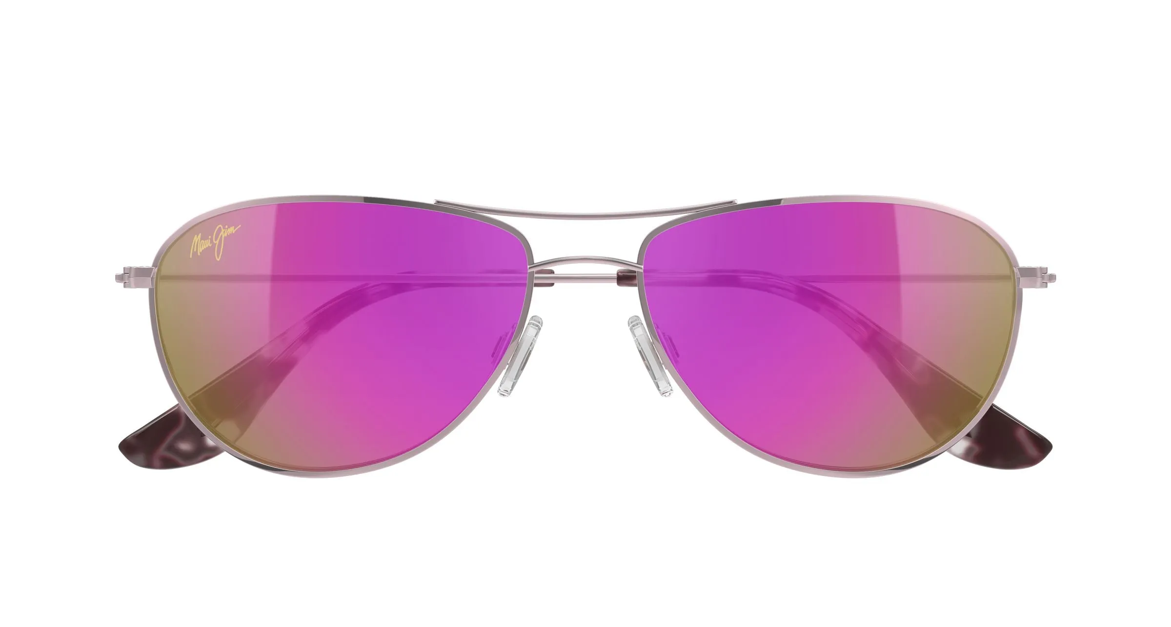 Maui Jim MJ0245S 004 Occhiali da sole Titanio Rosa Viola Pilot - immagine 2