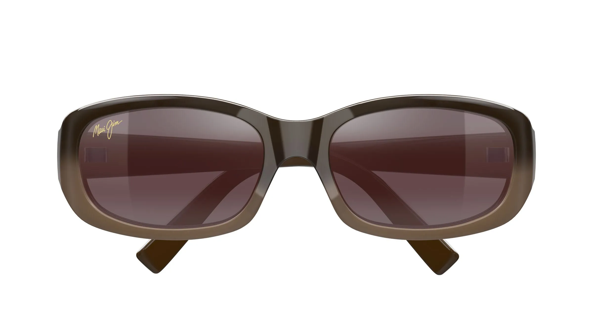 Maui Jim MJ0219S 002 Occhiali da sole Iniettato Marrone Rosa Squadrata - immagine 2