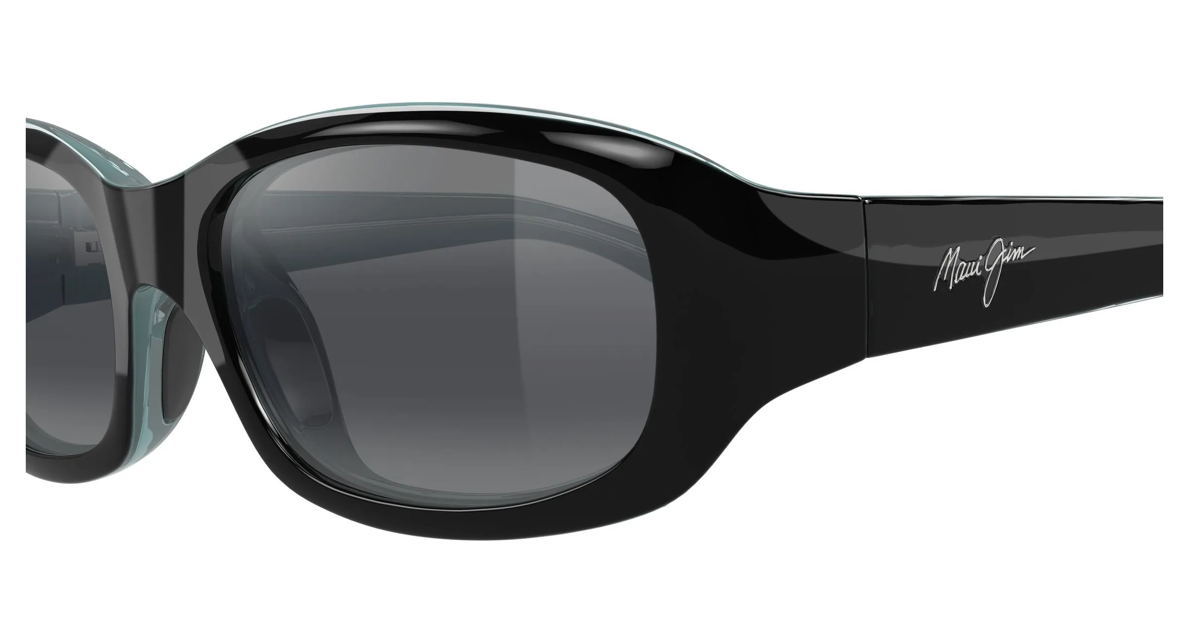 Maui Jim MJ0219S 001 Occhiali da sole Iniettato Grigio Grigio Squadrata - immagine 3