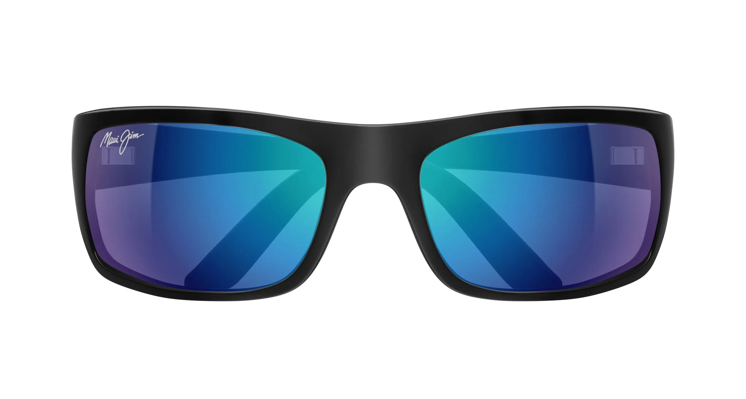 Maui Jim MJ0202S 004 Occhiali da sole Iniettato Nero Blu Squadrata - immagine 2