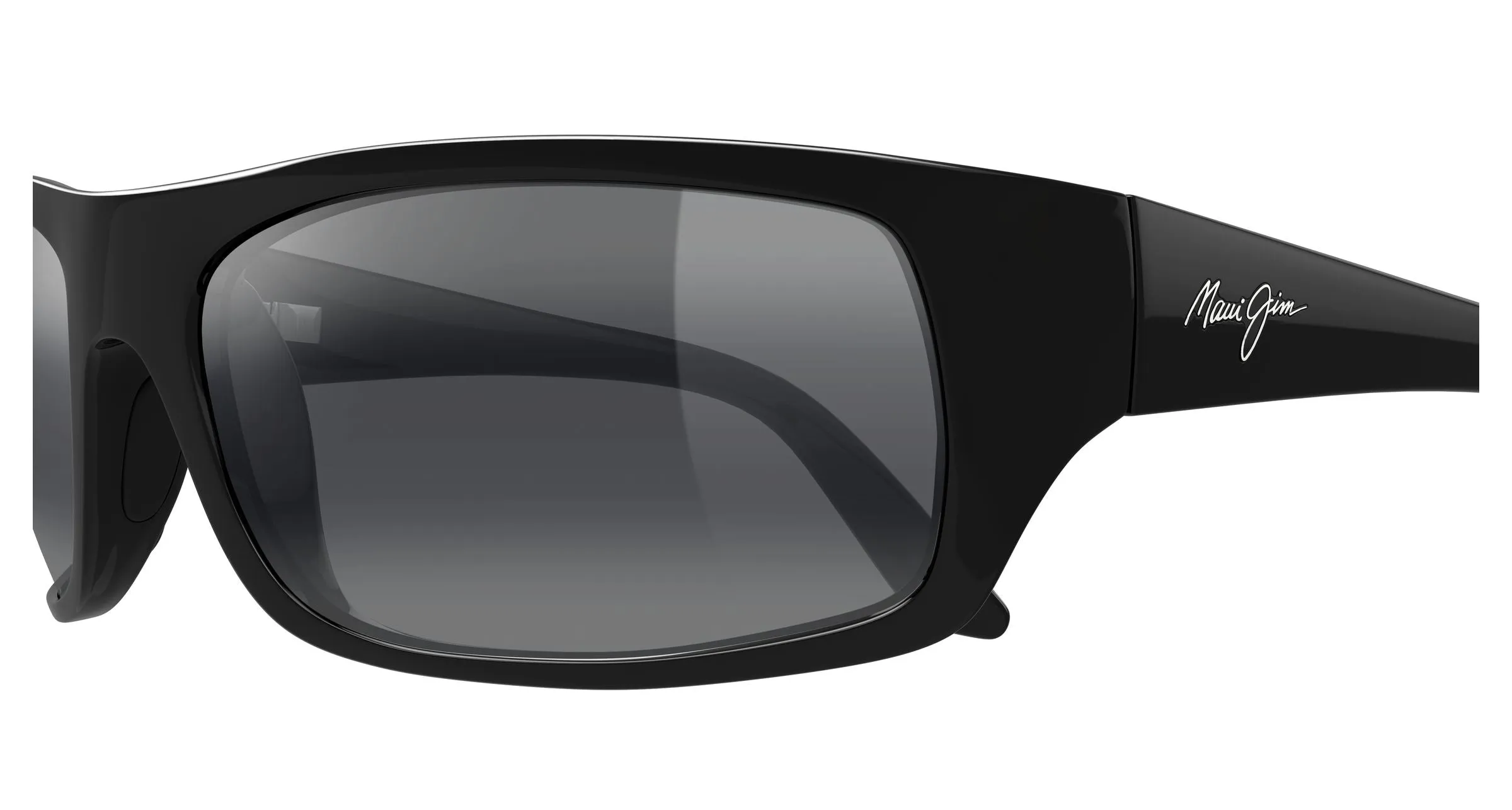 Maui Jim MJ0202S 001 Occhiali da sole Iniettato Nero Grigio Squadrata - immagine 3